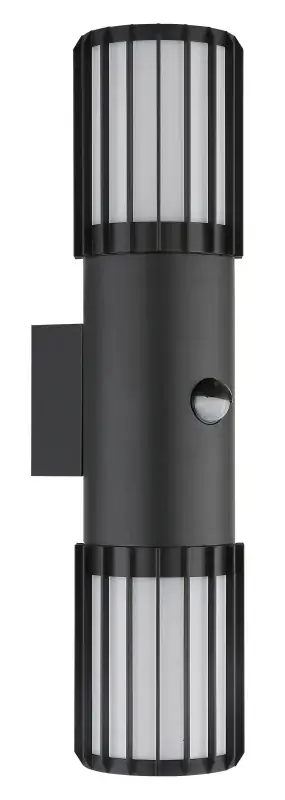 Globo Außen-Wandlampe Mervin 9 x 38 cm E27 Bewegungsmelder