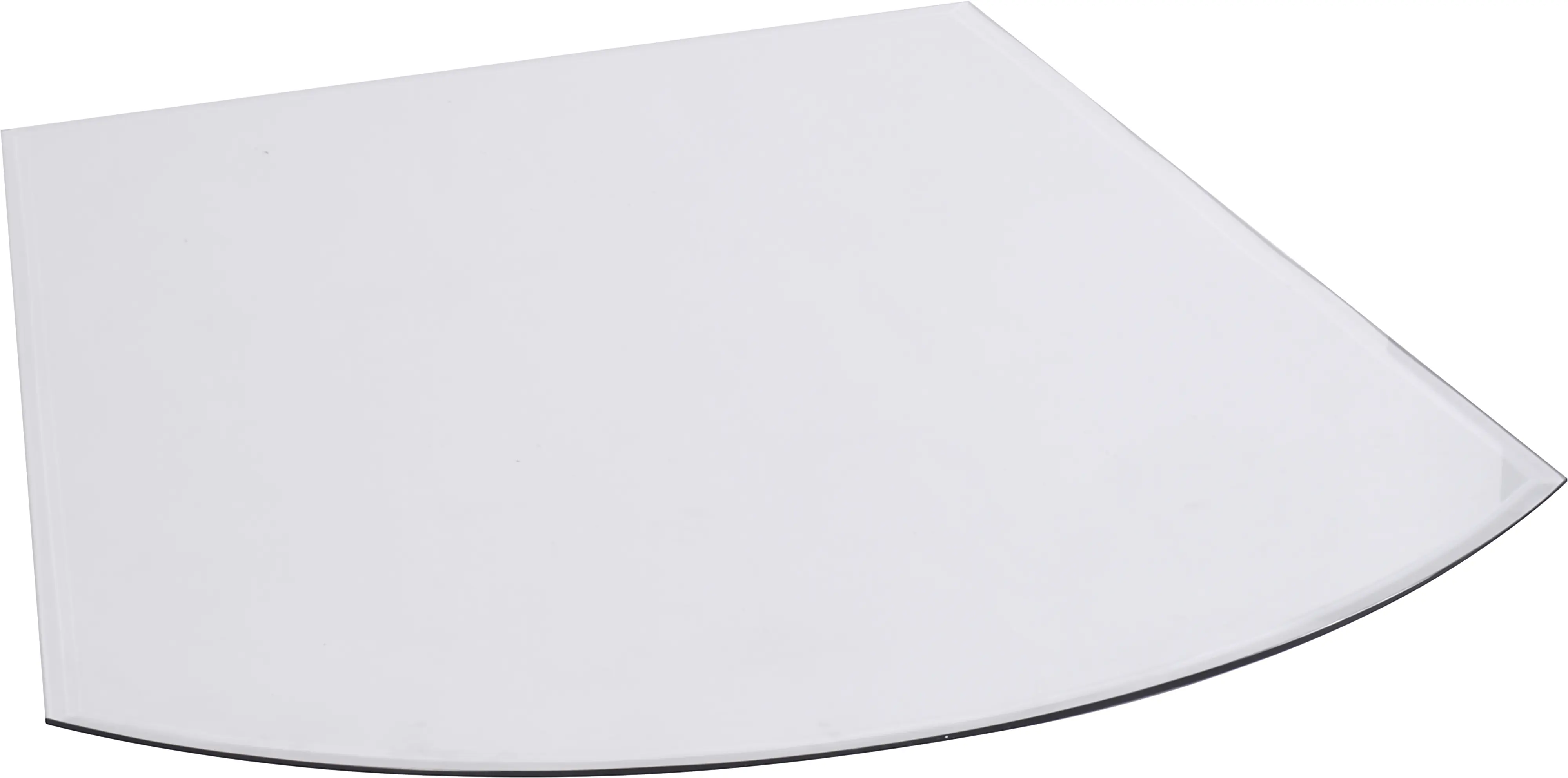 FireFix Glasbodenplatte mit Facette 100 x 120 cm trapezbogen klarglas