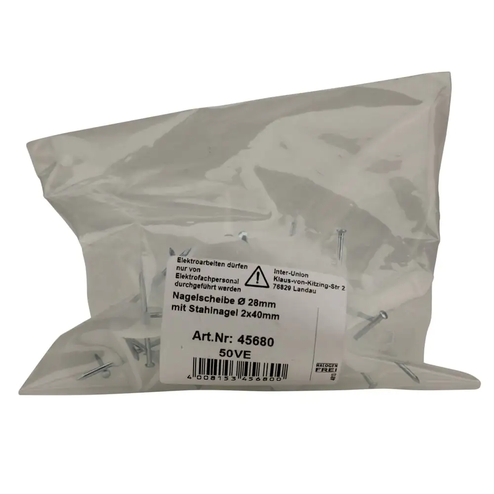 Befestigungsschelle mit Nagel 40mm 50x