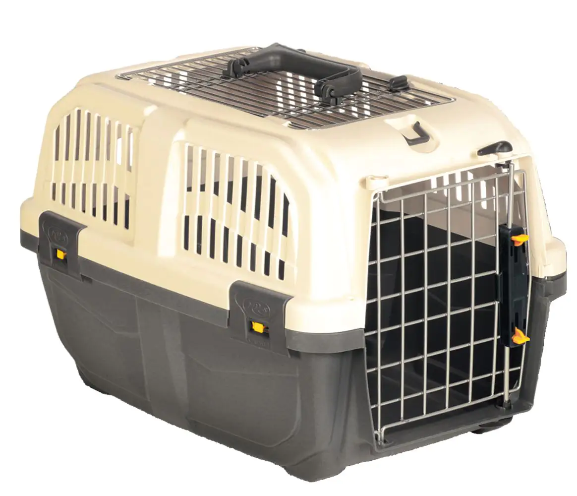 Trasportino Per Animali Nobby Skudo 2 Open - Grigio, 55x36x35 Cm, Per Gatti O Piccoli Cani