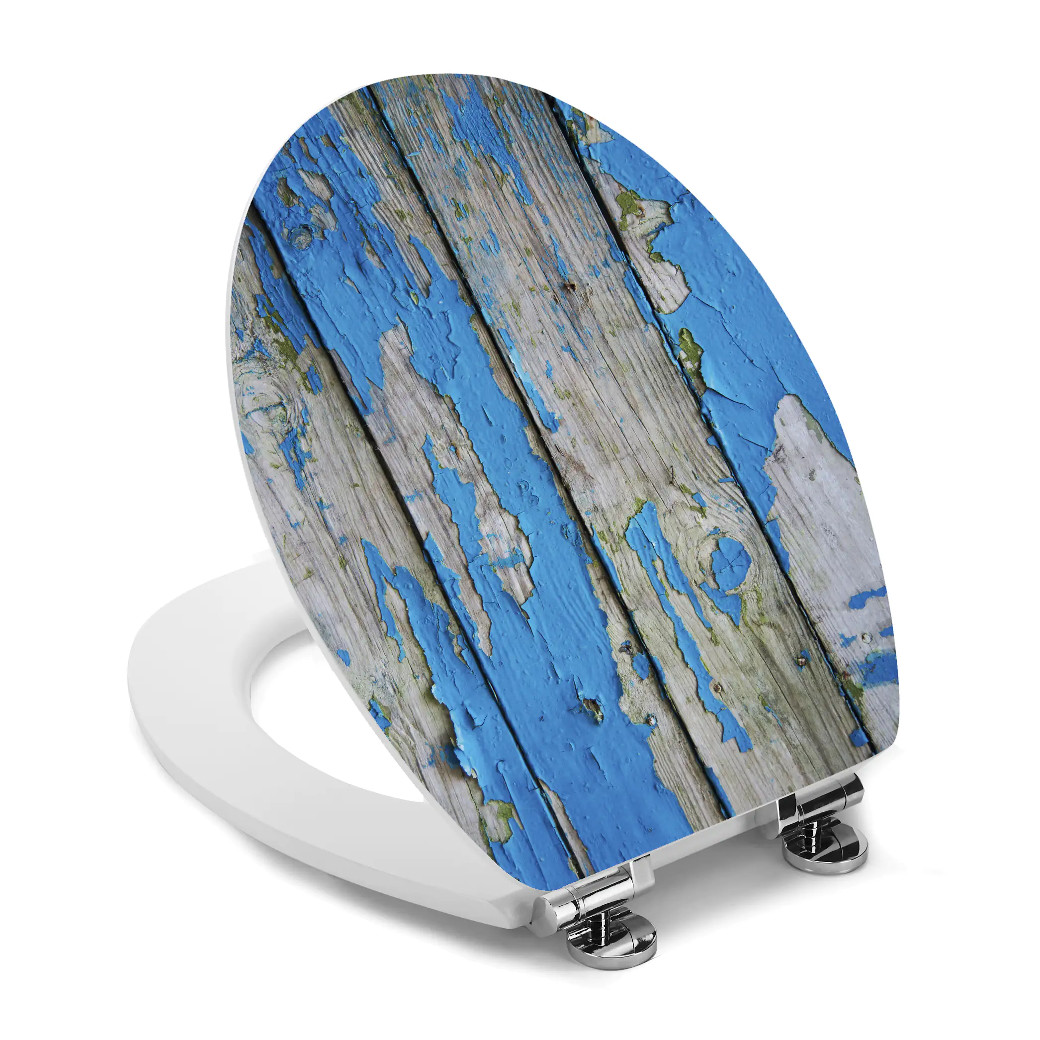 Primaster WC-Sitz mit Absenkautomatik Old Blue weiß