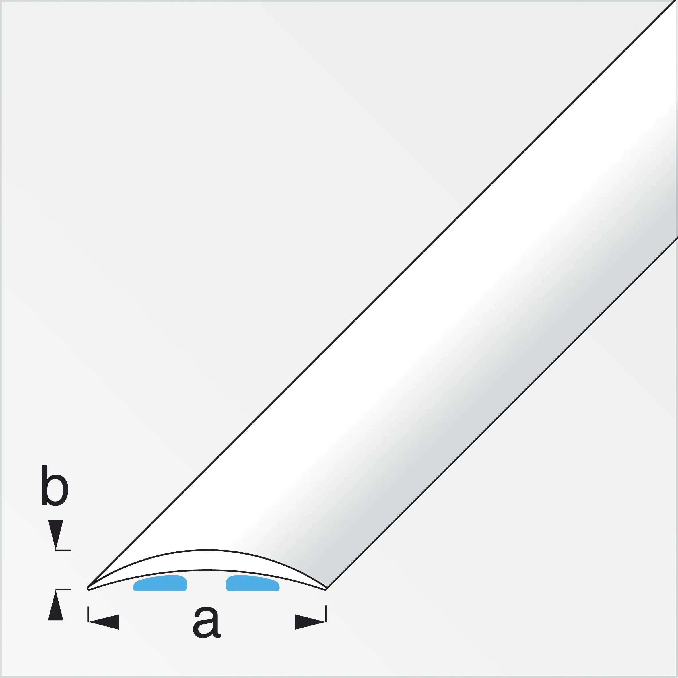 alfer Übergangsprofil 1 m, 30 x 5 mm Alu beschichtet sublimiert esche weiss