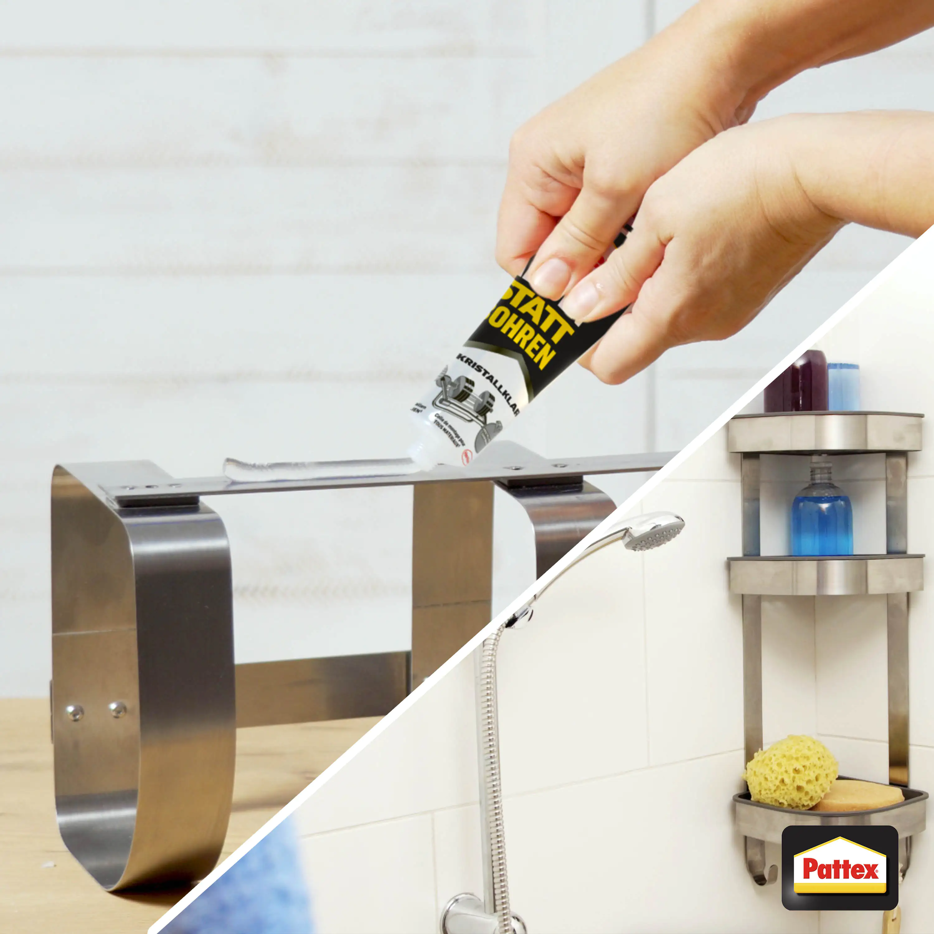Pattex Montagekleber Kleben statt Bohren Kristallklar 90 g Tube, transparent