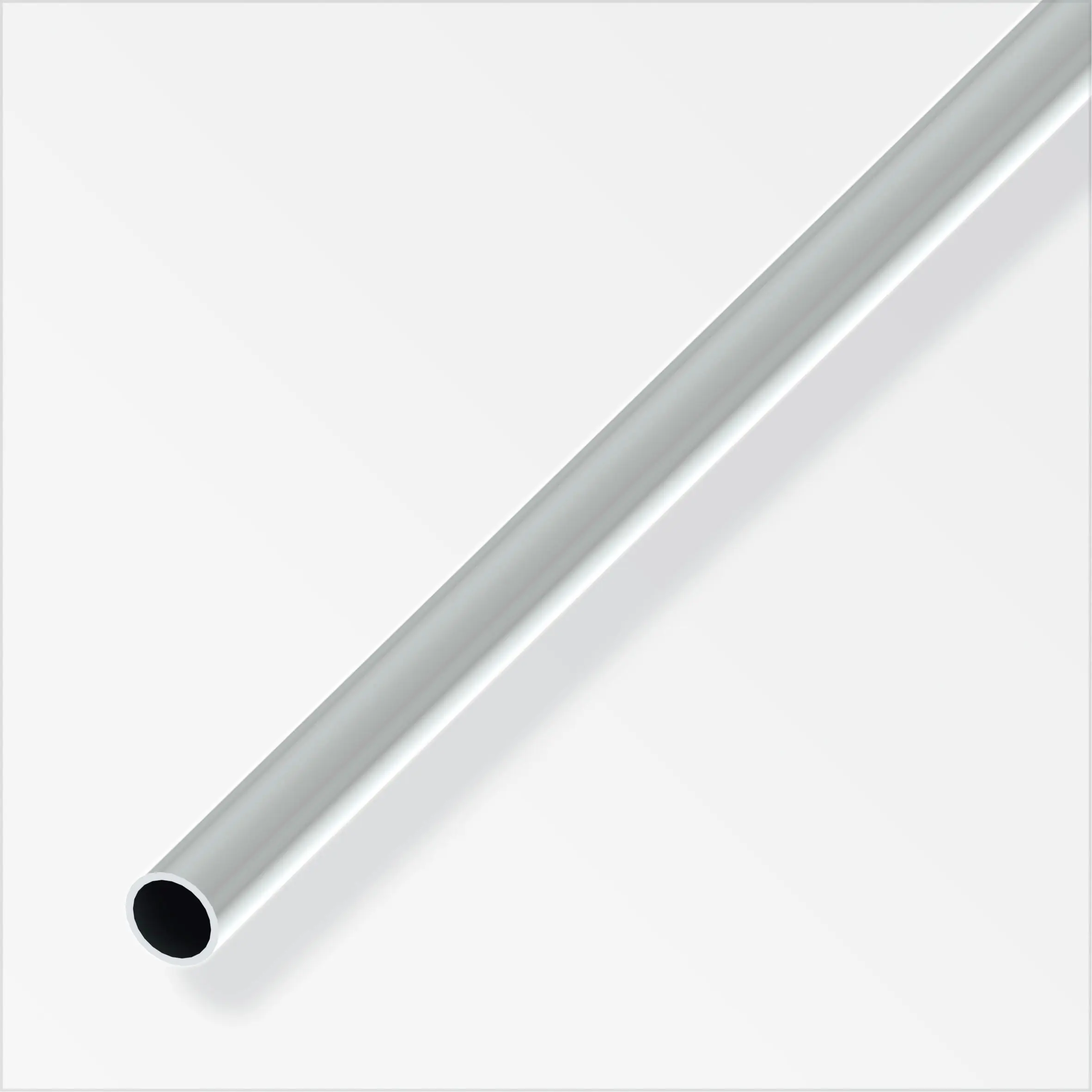 alfer Rundrohr Aluminium eloxiert poliert Chrom-Optik alfer Rundrohr Aluminium eloxiert poliert Chrom-Optik