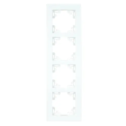 Unitec Abdeckrahmen Melbourne 4-fach alpinweiß