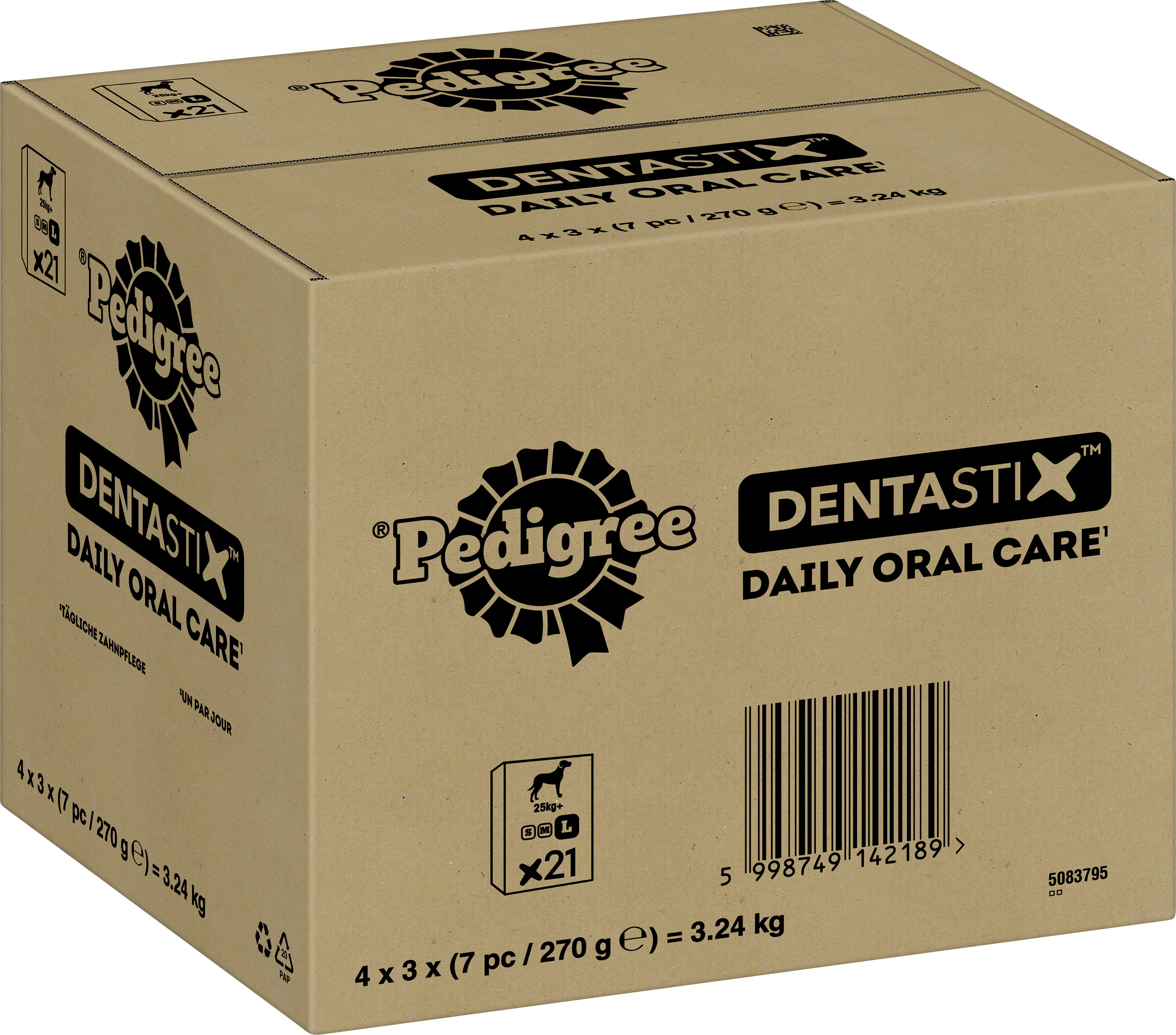 Pedigree Hundesnack Denta Stix Daily Oral Care 810g / 21 Stück