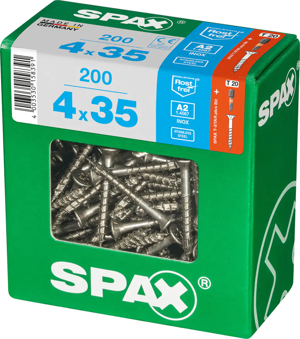 Spax Universalschrauben 4.0 x 35 mm TX 20 - 200 Stk.