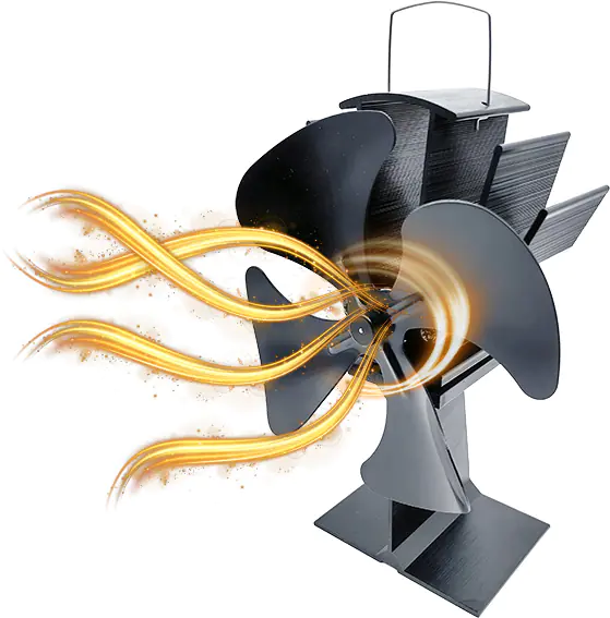 Rowi Ofenventilator stromlos 22 x 16 x 9 cm schwarz