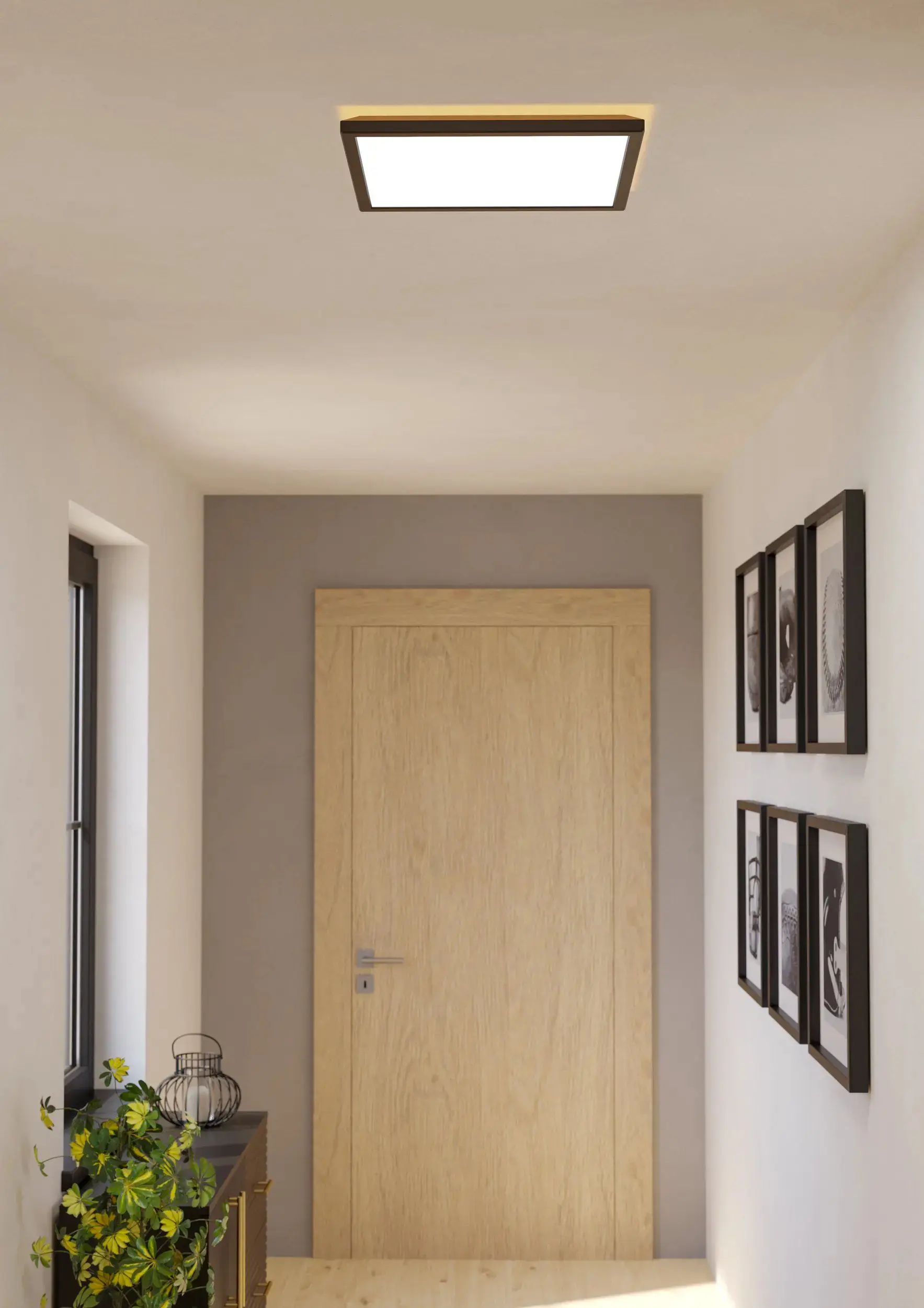 Eglo Deckenleuchte Rovito-R schwarz 39 x 39 cm