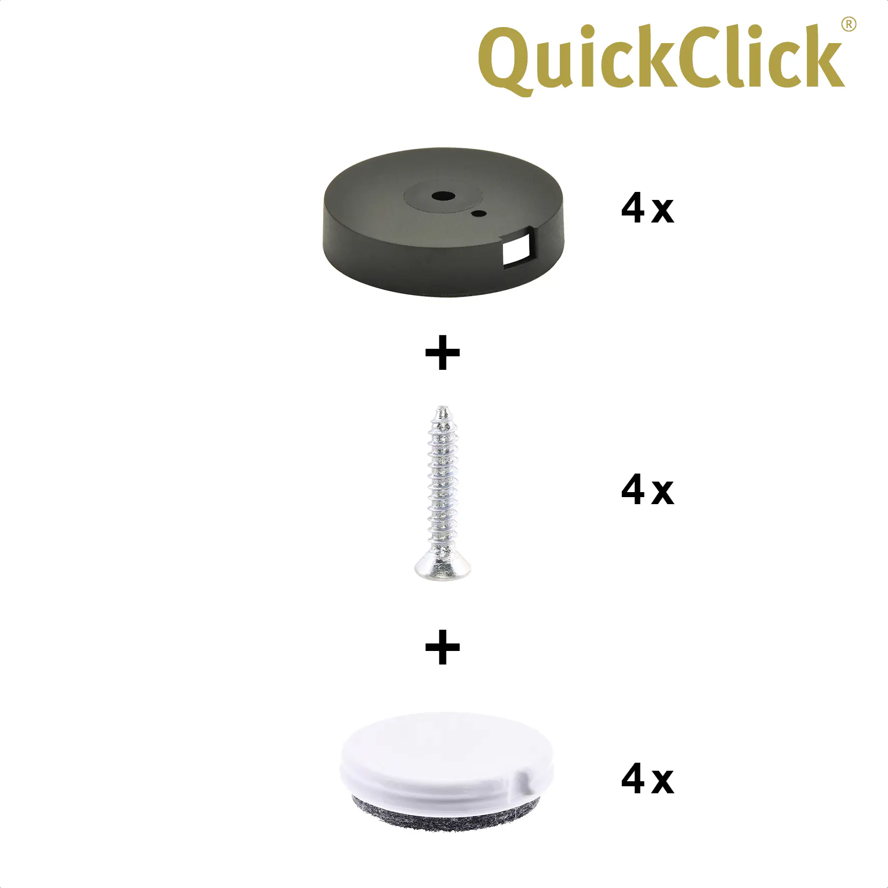 Wagner Möbelgleiter zum Anschrauben Ultrasoft 2in1 schwarz grau Ø 30 mm - 4 Stück  Wagner Möbelgleiter zum Anschrauben Ultrasoft 2in1 schwarz grau Ø 30 mm - 4 Stück