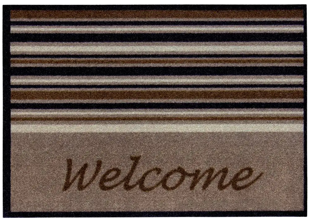 Fußmatte Medea Welcome taupe, 39 x 58 cm