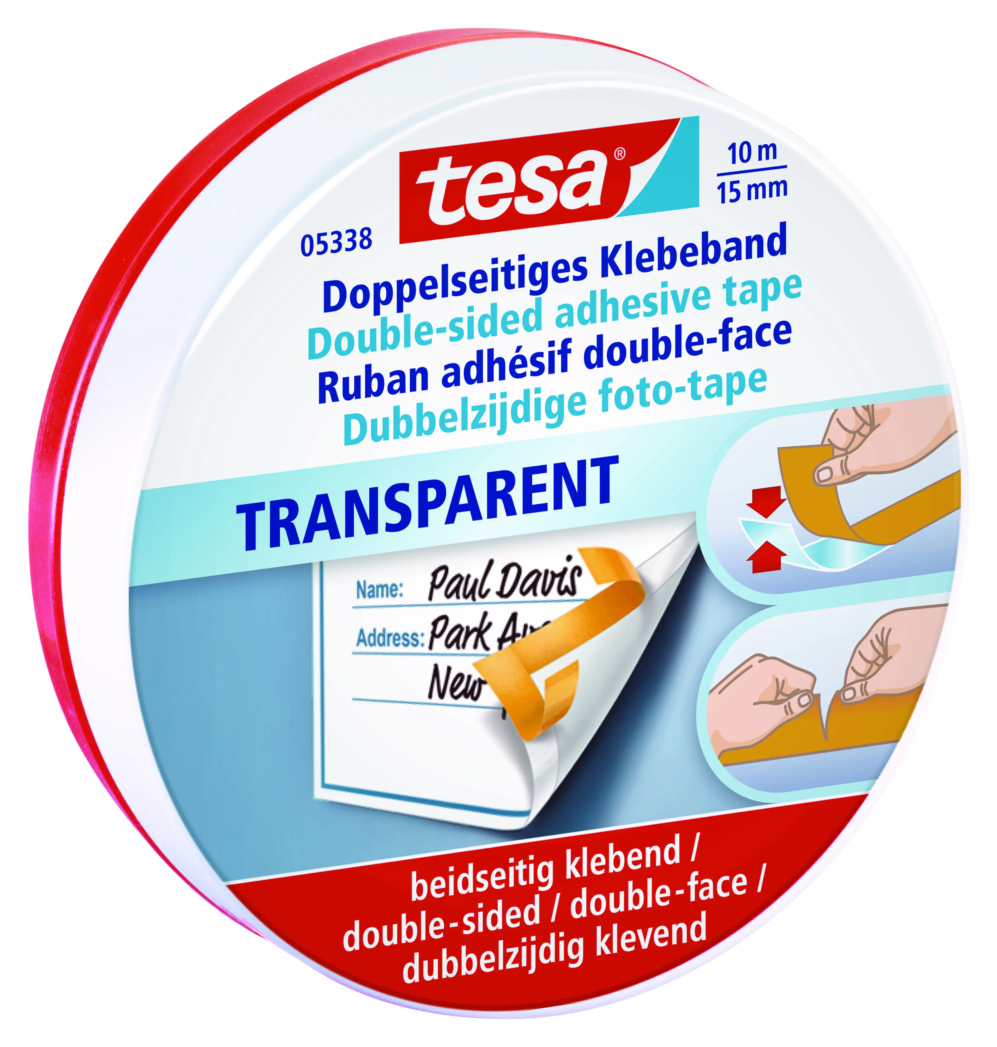tesa doppelseitiges Klebeband 10 m x 15 mm, transparent tesa doppelseitiges Klebeband 10 m x 15 mm, transparent