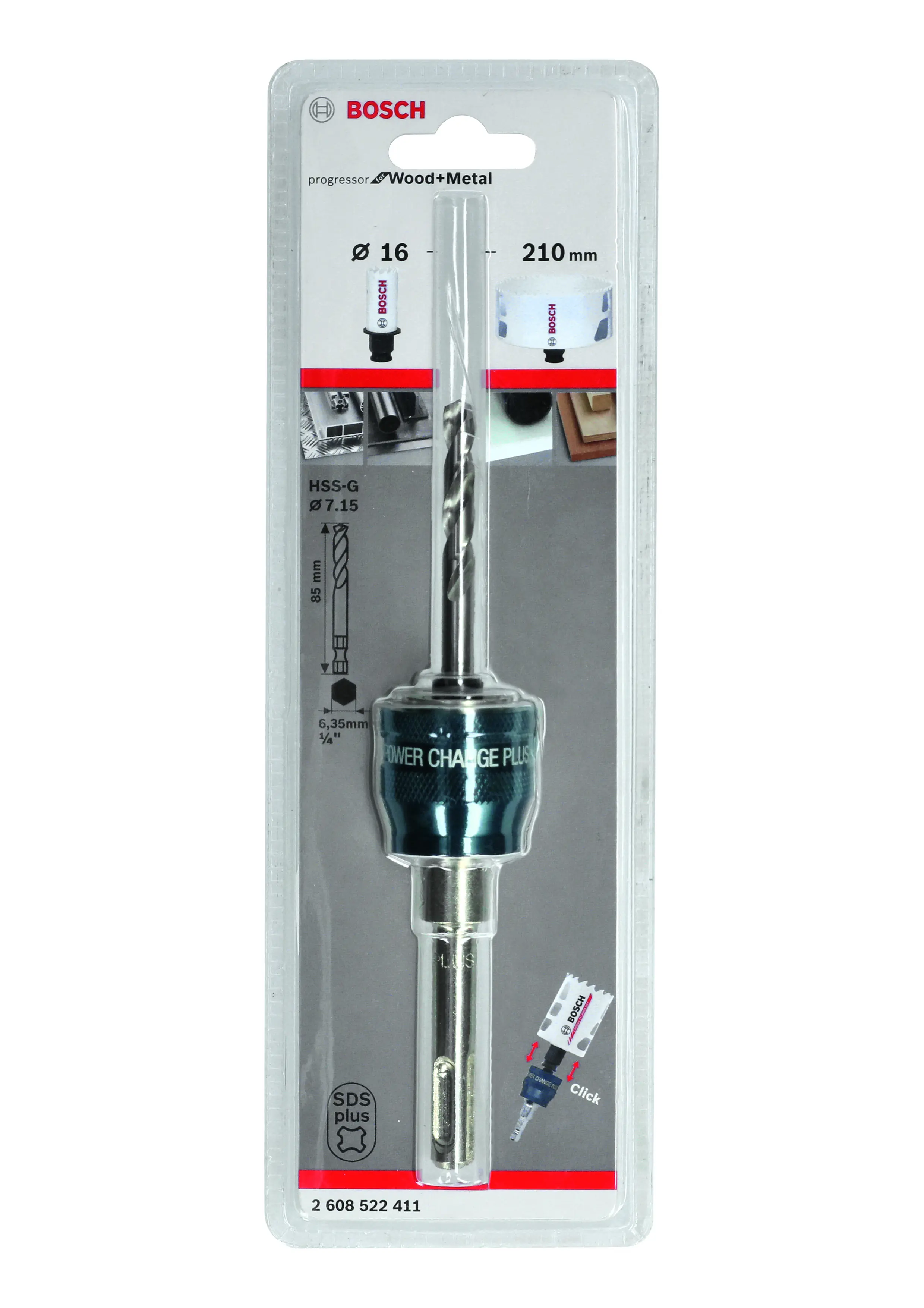 Bosch PC Plus-Adapter SDS plus Bohrer HSS-G Ø 7,15 x 85 mm