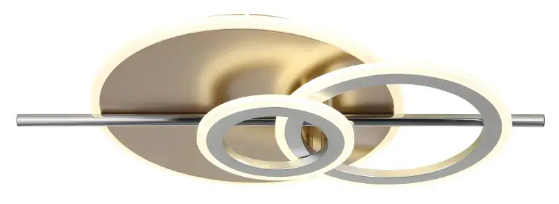 Globo Deckenleuchte Norris 55 x 32 (L x B) champagner matt neutralweiß