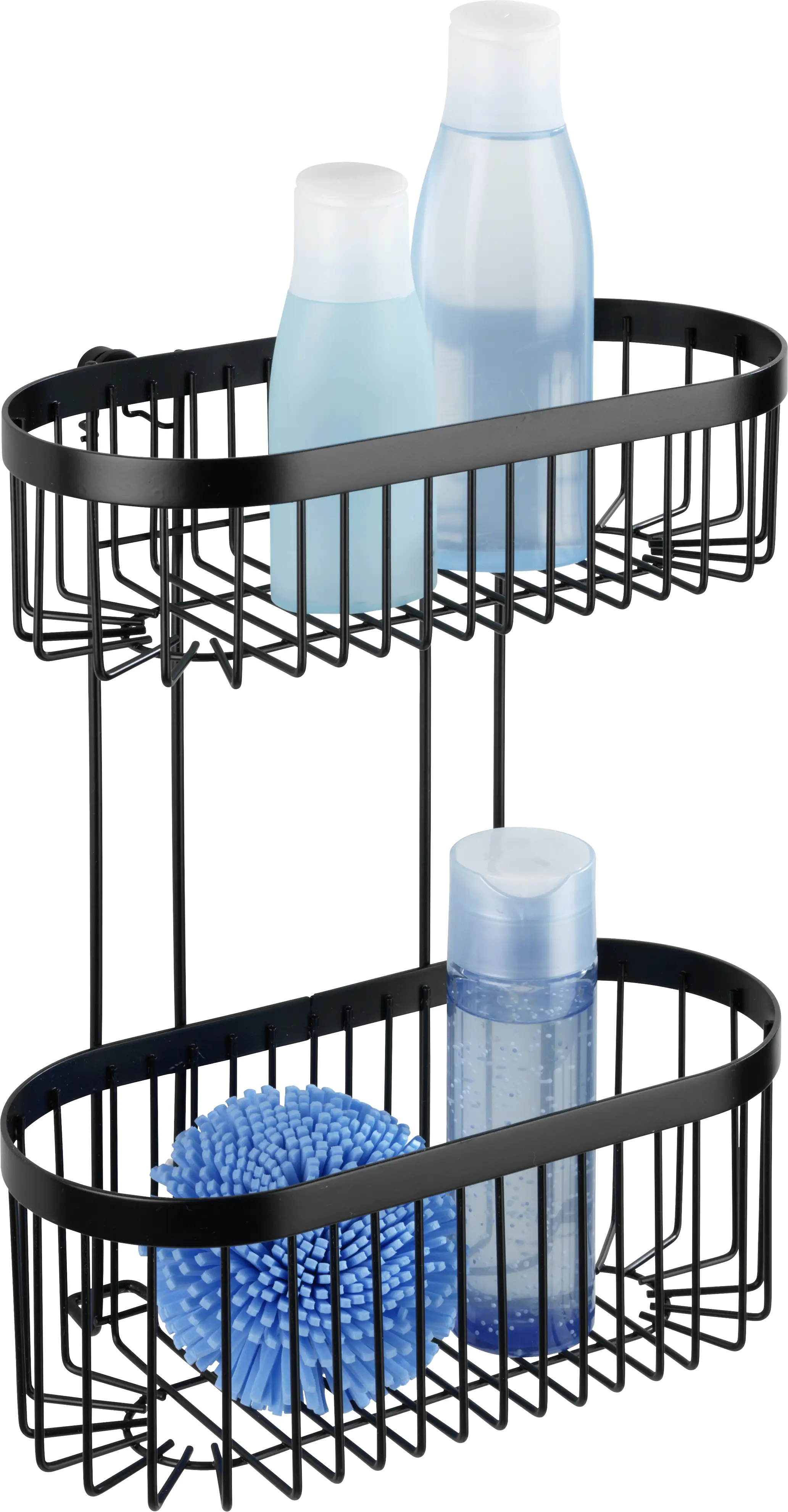 Wenko Wandregal Classic Plus Black, 2 Etagen