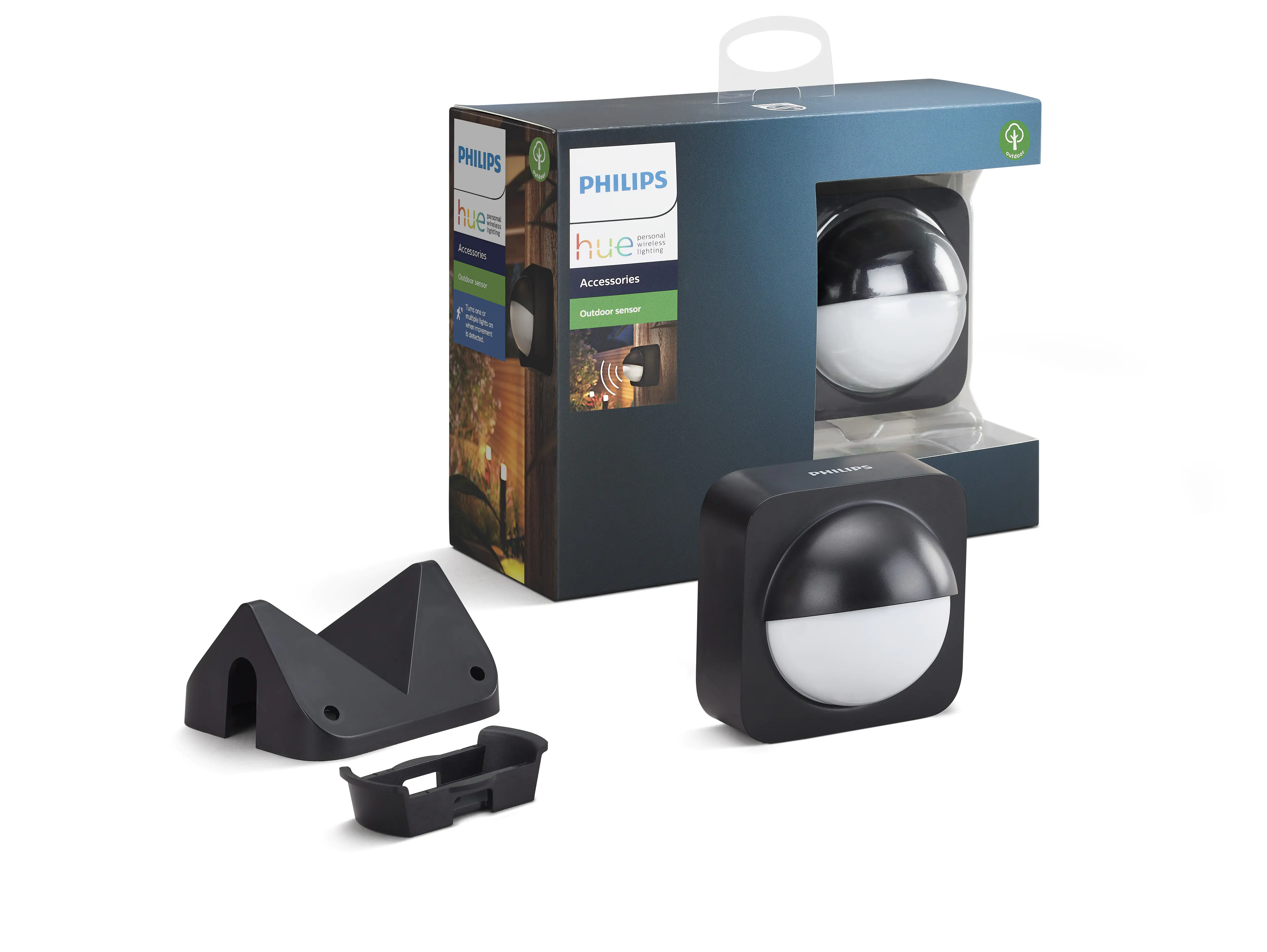 Philips Hue Bewegungsmelder Outdoor schwarz batteriebetrieben IP 54