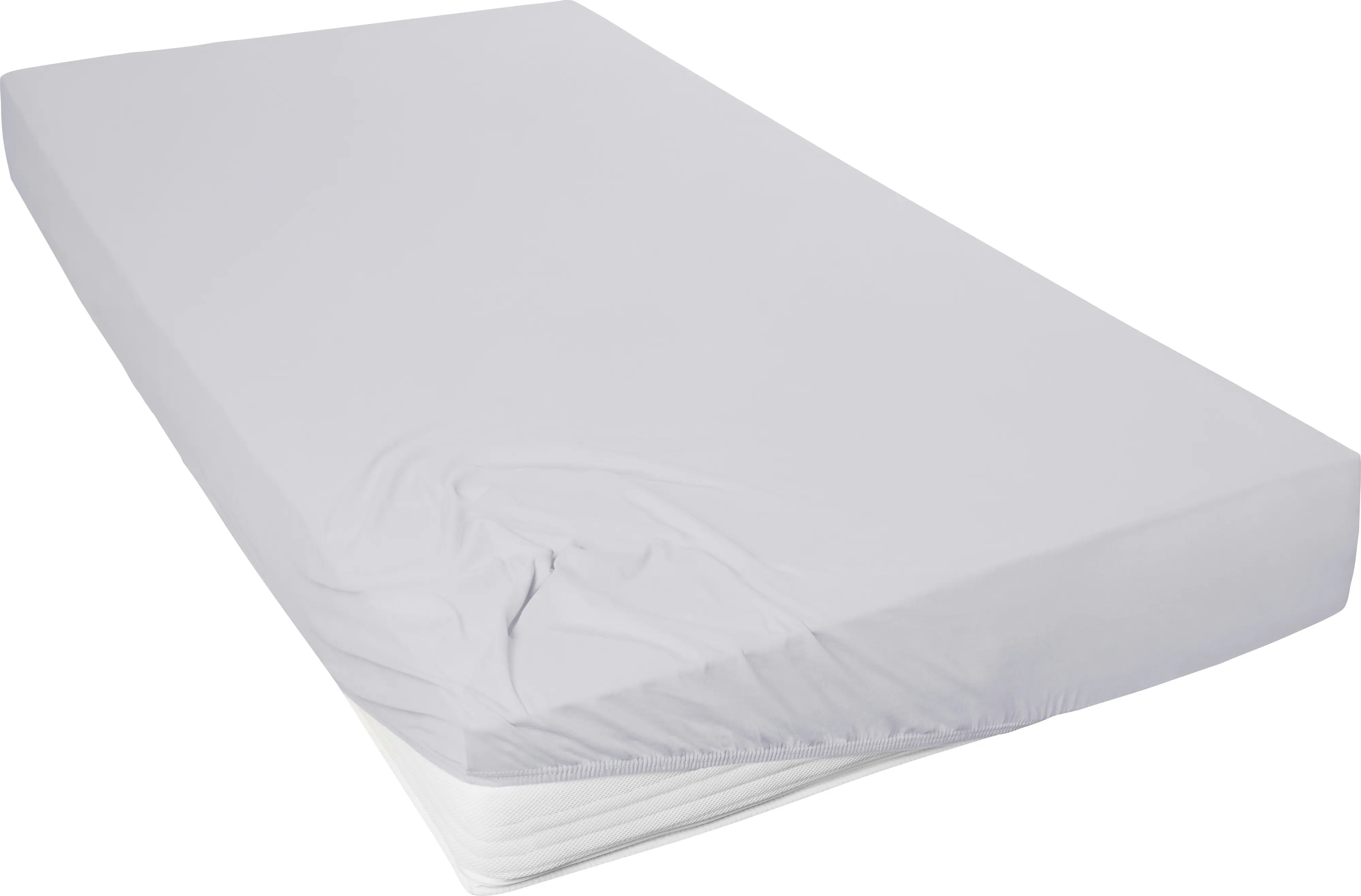 Westminster Spannbetttuch Mako Jersey 100 x 200 cm hellgrau