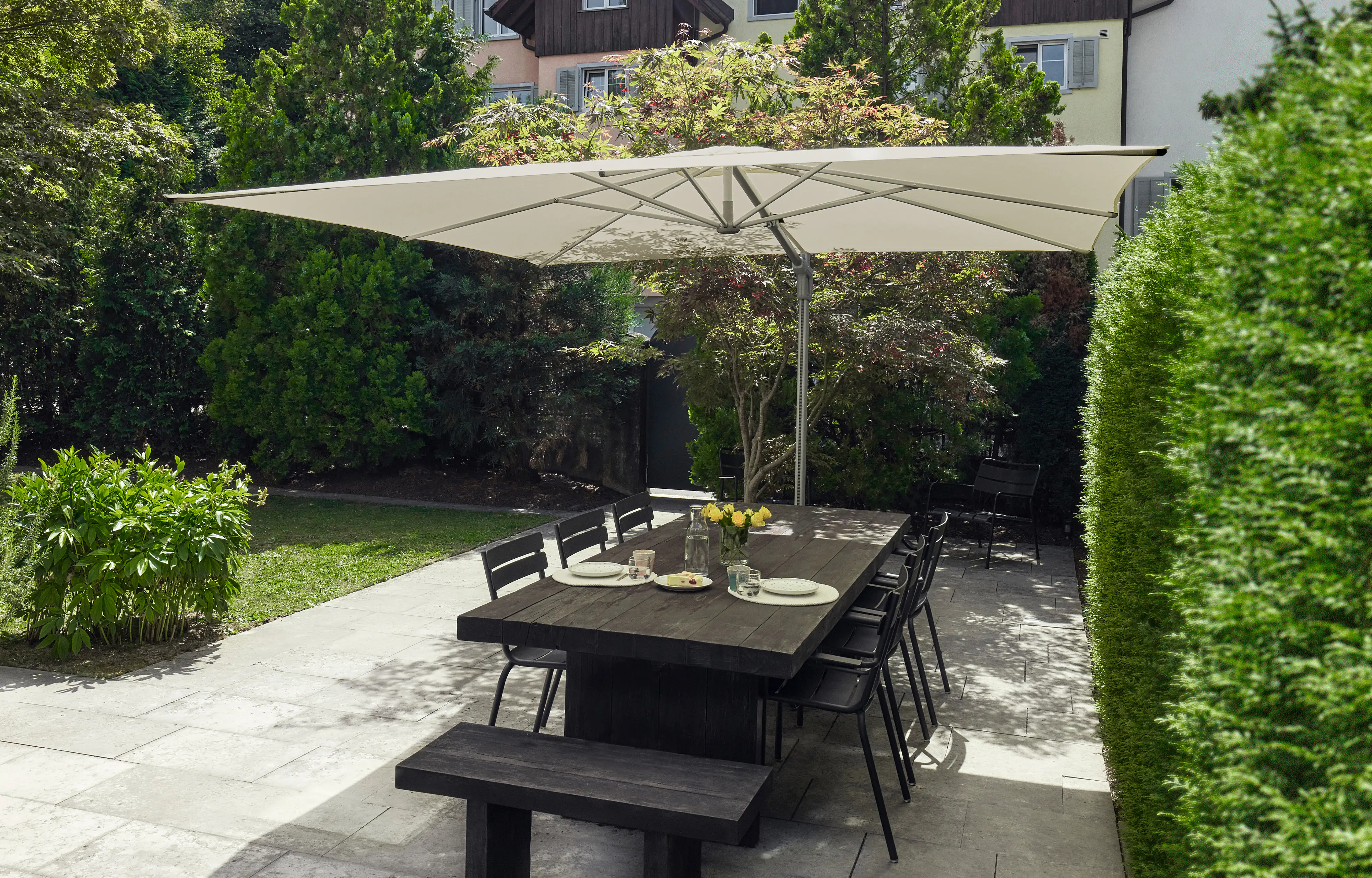Suncomfort Sonnenschirm Sunflex grau 300 x 300 cm