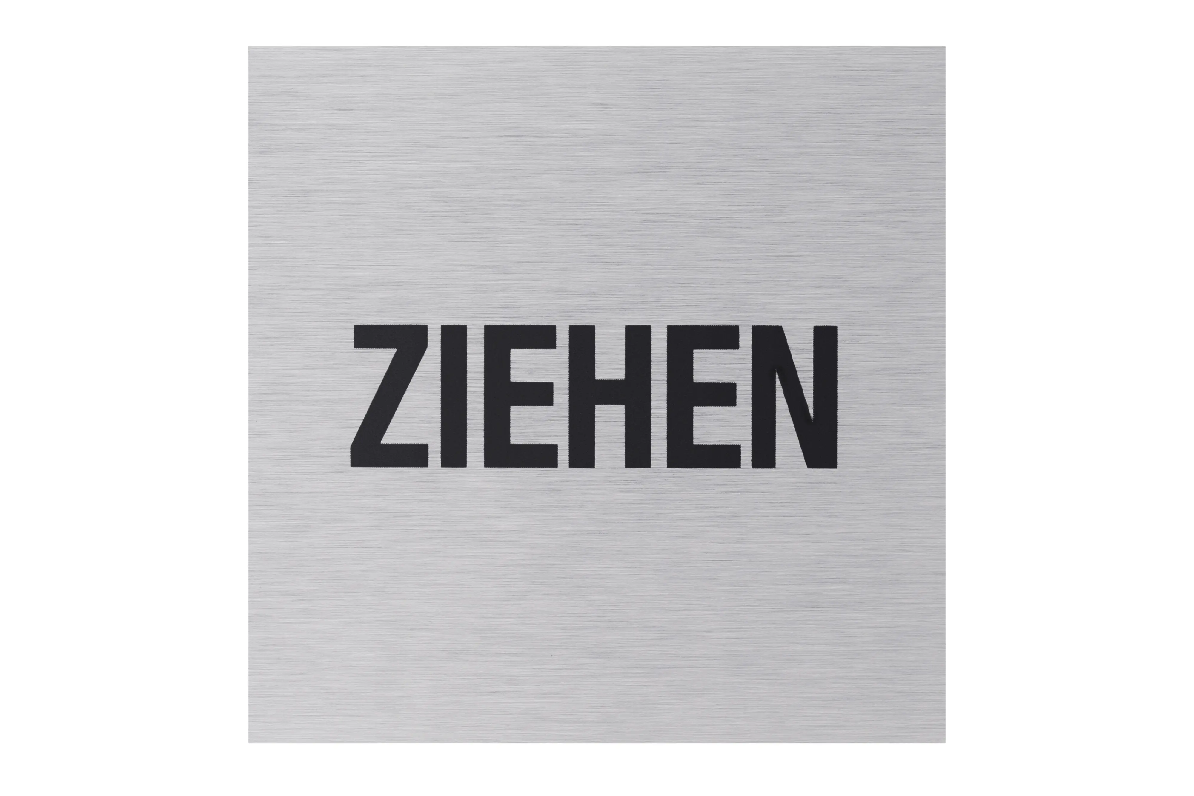 Conmetall Aufkleber Ziehen Aluminium 8 x 8 cm edelstahl-optik