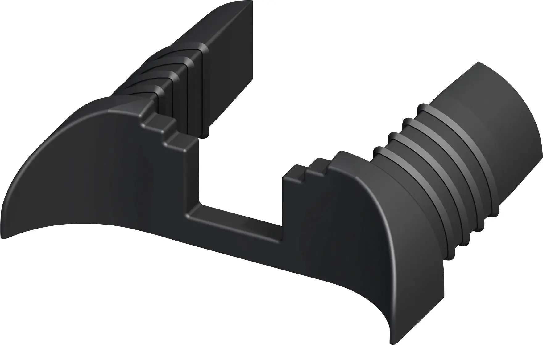 coaxis®-Verbindungskappe, schmal 27.5 x 11 x 5.3 mm (Kunststoff) schwarz