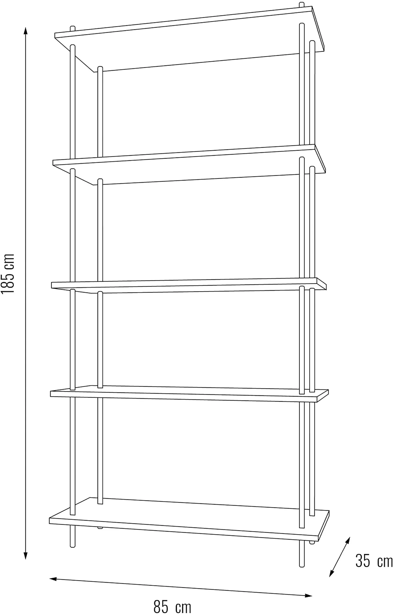 Ar Shelving Standregal AR Deco Nebraska 185 x 85 cm 200 kg