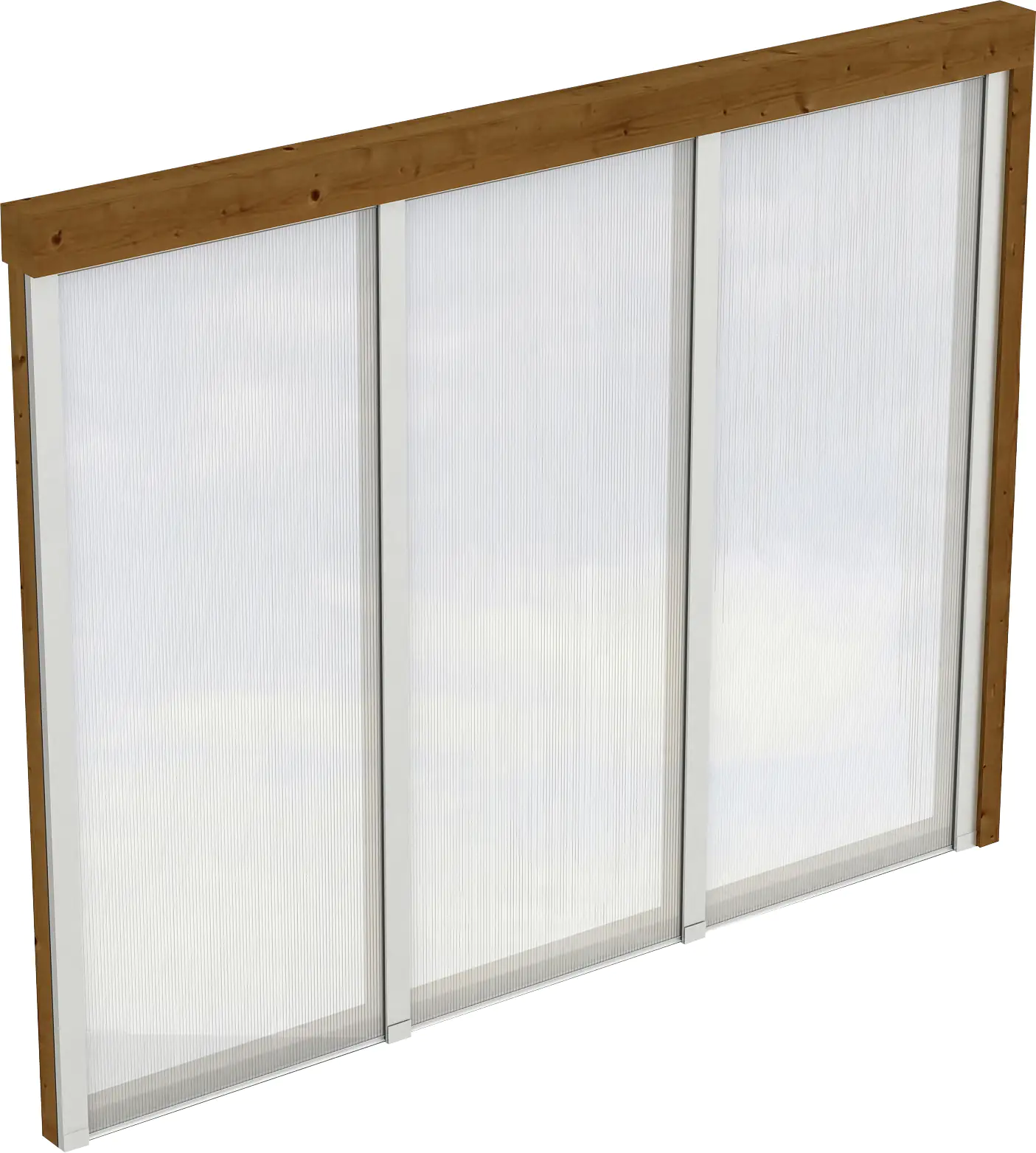 SKAN HOLZ Seitenwand m. Polycarbonatplatten 255 x 200 cm Fichte