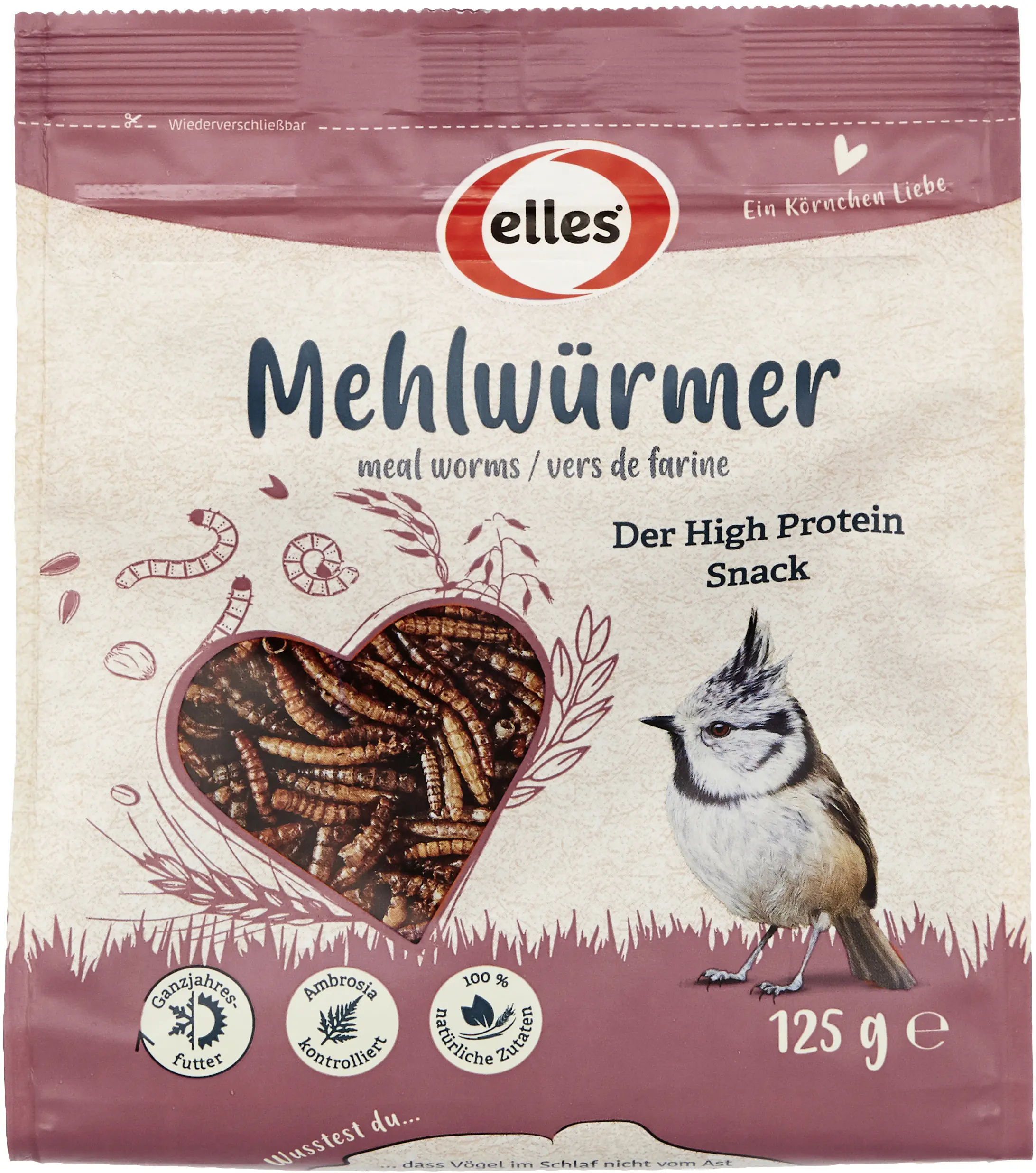 Elles Wildvogelfutter Mehlwürmer 125 g