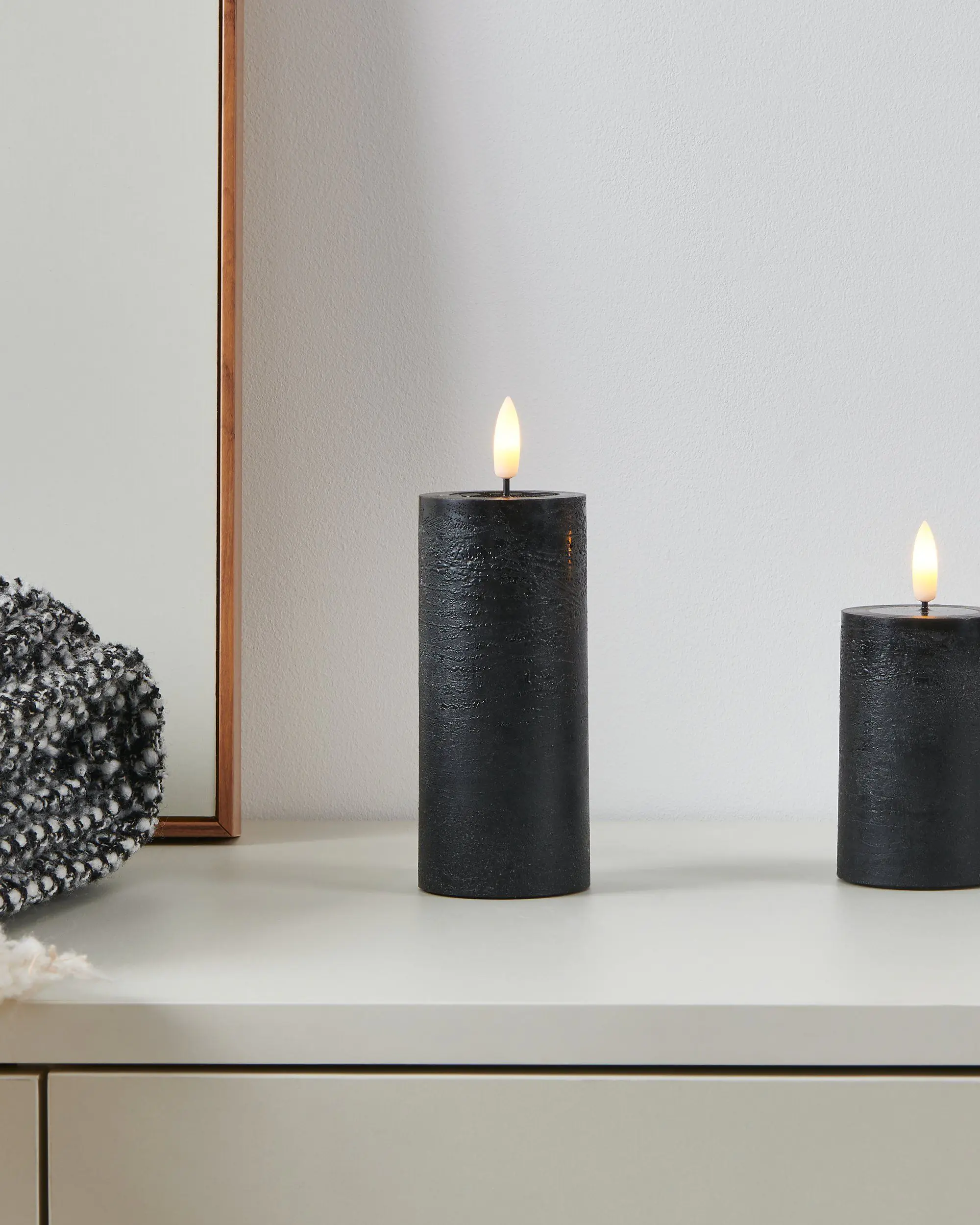 Eglo LED Kerze Leskino warmweiß 12,5 x Ø 5,5 cm schwarz