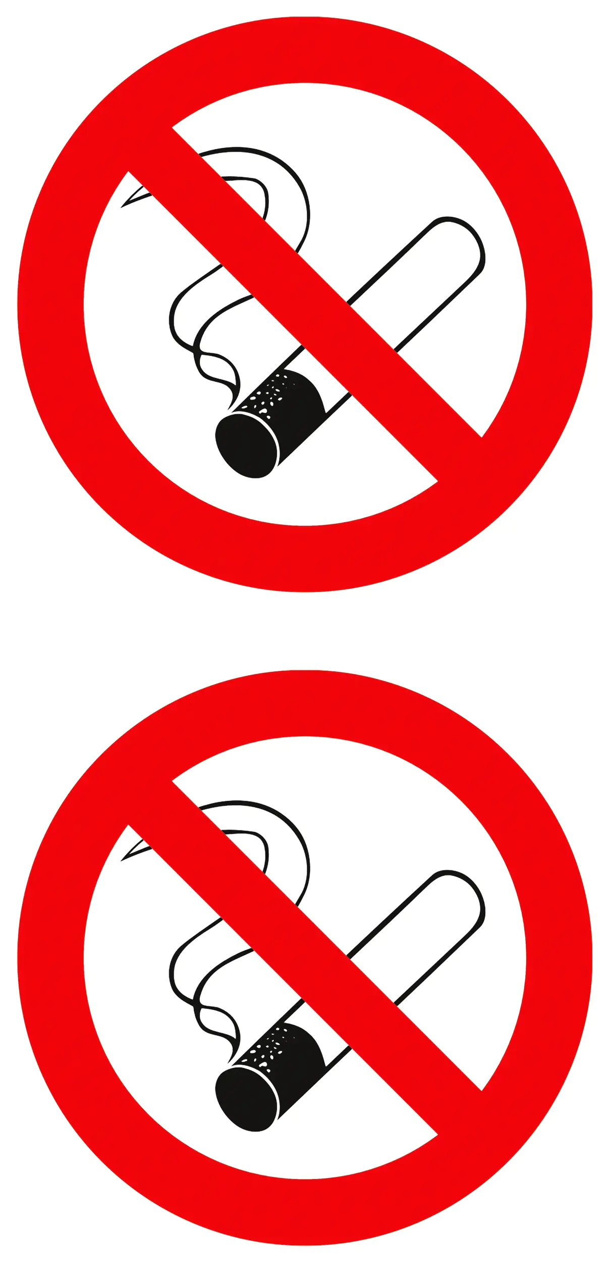 Hermann Schütz Aufkleber Rauchverbot Dimension 2-teilig je Ø 25mm