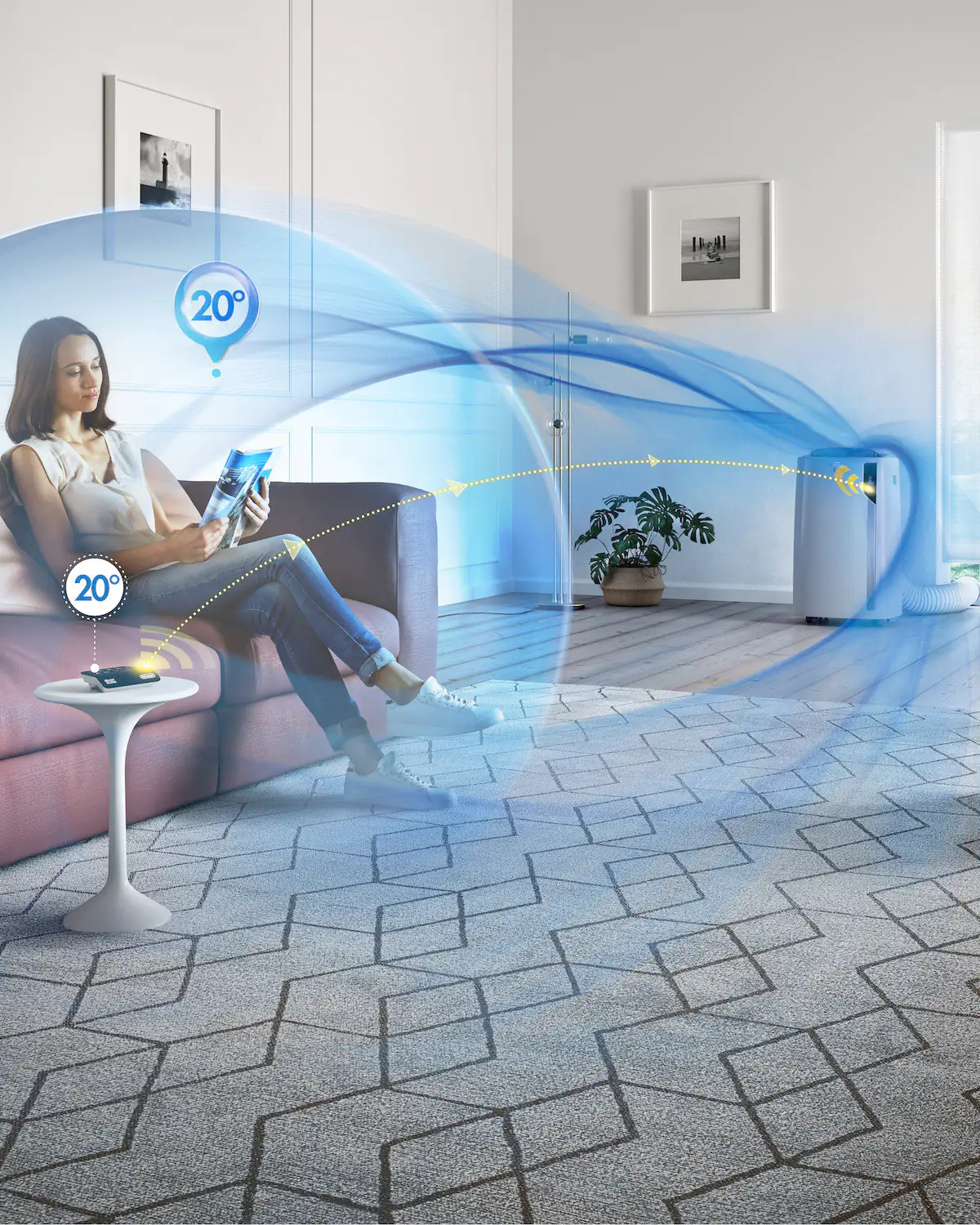 Delonghi Mobiles Klimagerät PAC EL112 11000 BTU, WiFi Delonghi Mobiles Klimagerät PAC EL112 11000 BTU, WiFi