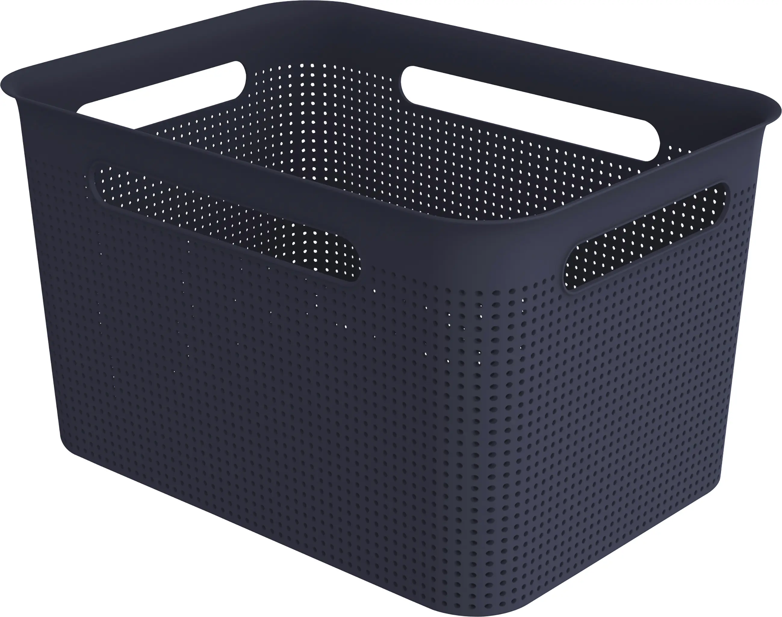 Rotho Wäschebox Brisen, 16 l midnight blau