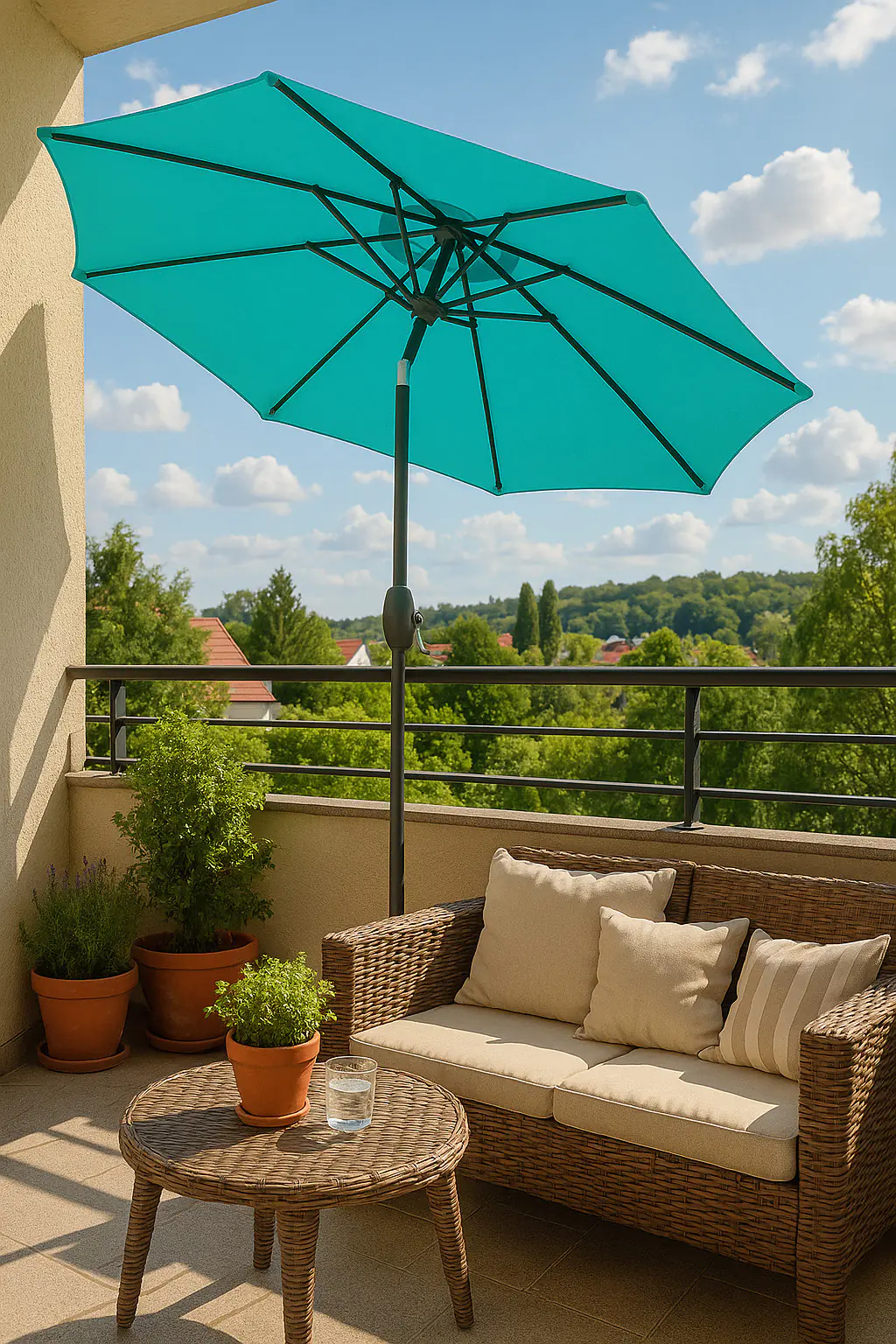 Primaster Sonnenschirm Ingenio türkis türkis, Ø 2,5 m Primaster Sonnenschirm Ingenio türkis türkis, Ø 2,5 m