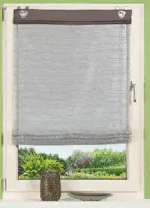 4056751167895 Home Wohnideen Raffrollo Effekt Voile anthrazit 140 x 95 cm
