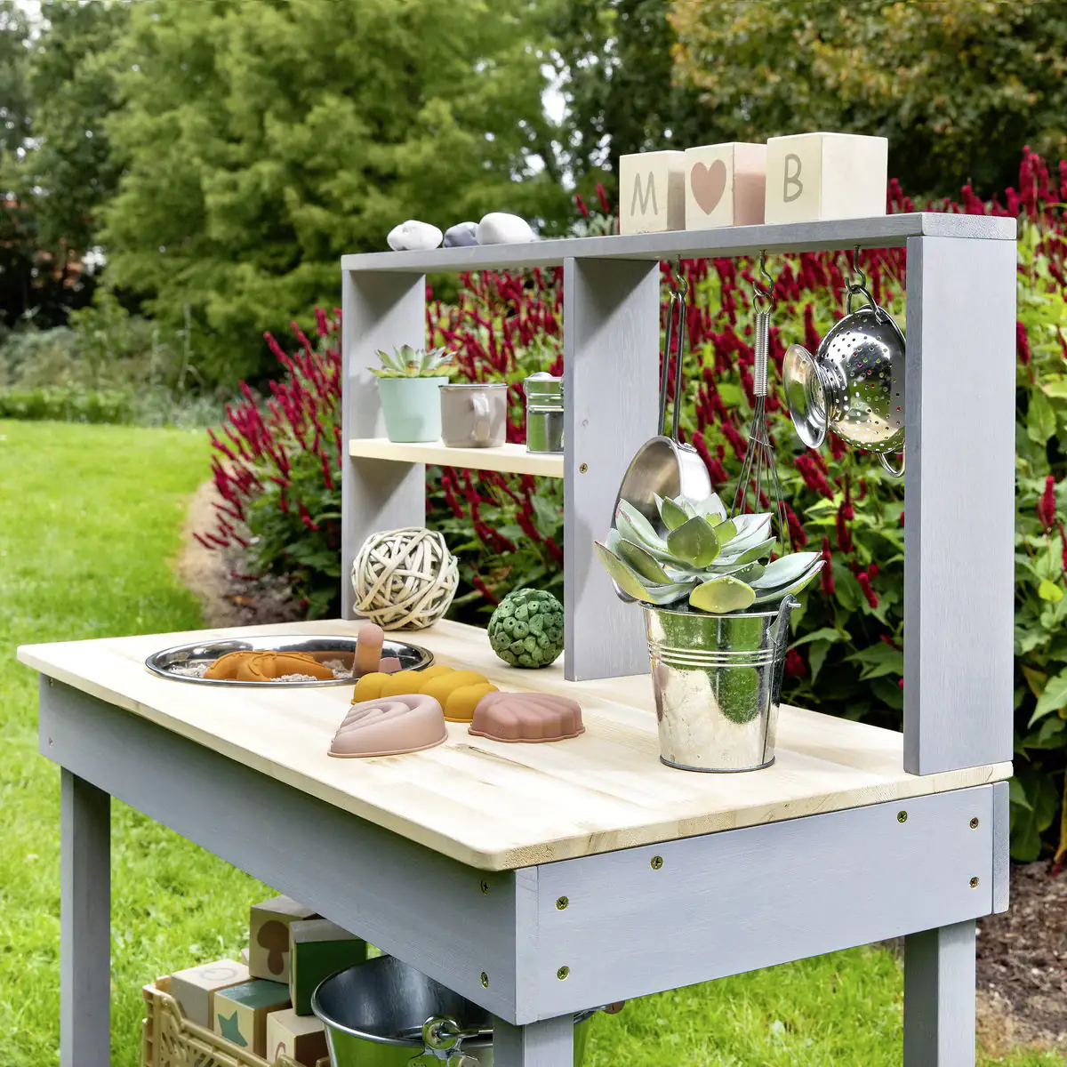 4047895800229_2613806 Muddy Buddy Matschküche Mud Starter 80 x 40 x 90 cm
