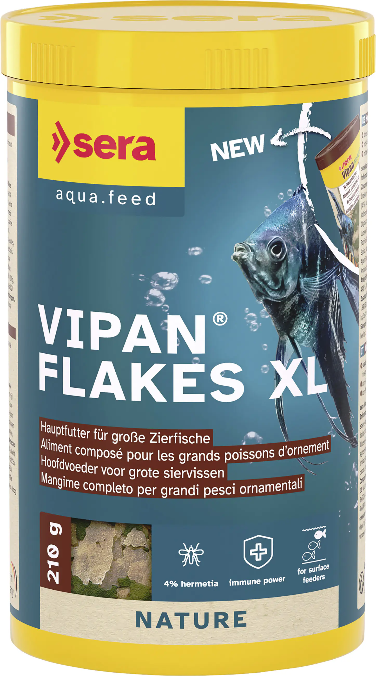 Sera Fischfutter Vipan Flakes XL 1 L Sera Fischfutter Vipan Flakes XL 1 L