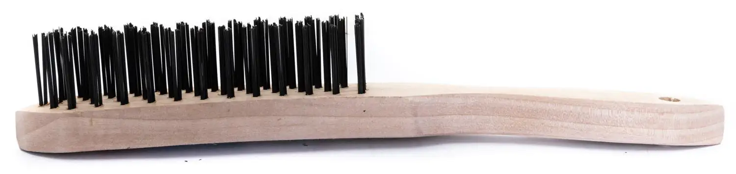 TrendLine Drahtbürste Stahl 4-reihig Holzgriff