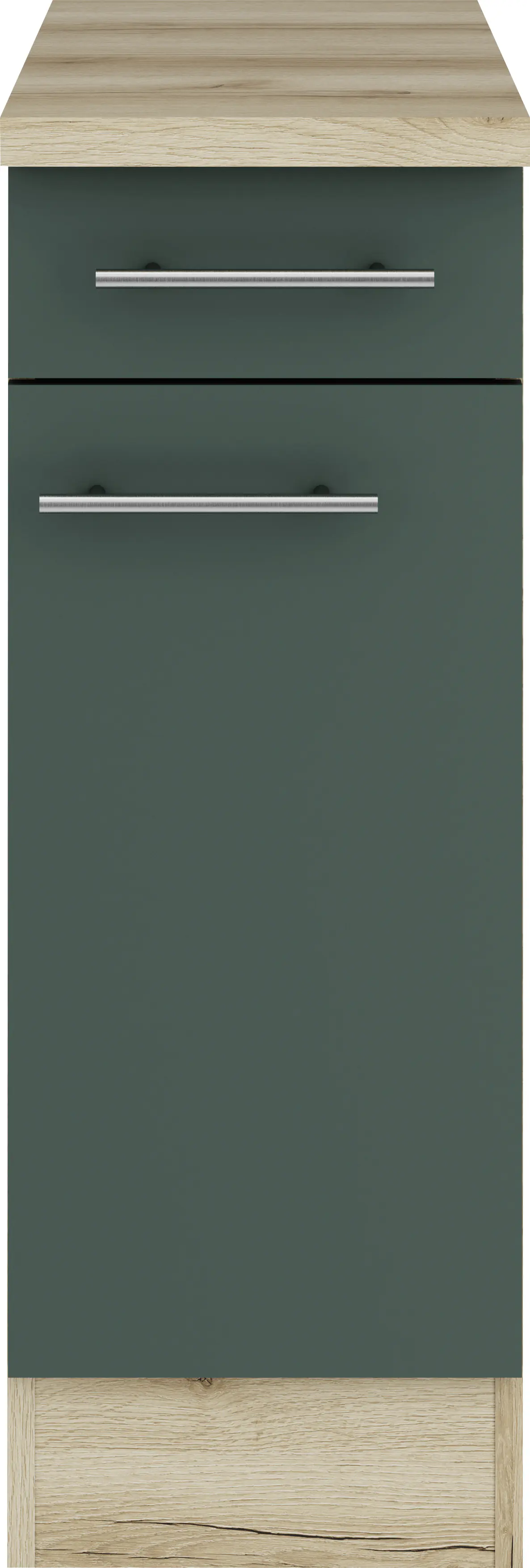 Optifit Unterschrank Savona 405 steingrün/eiche 30 cm