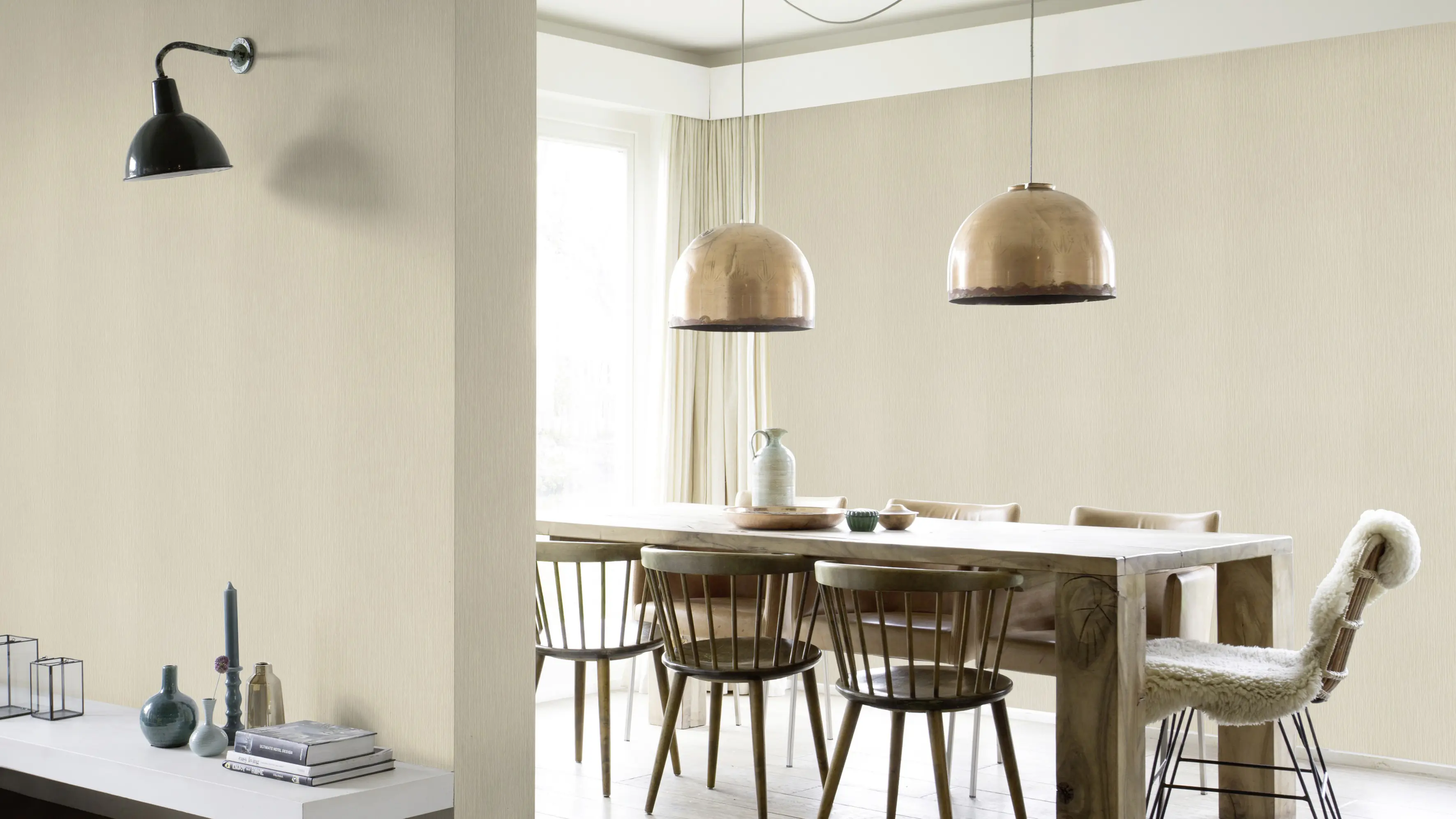 Rasch Vliestapete 537635 Beige-Faux Uni 10,05 m x 0,53 m