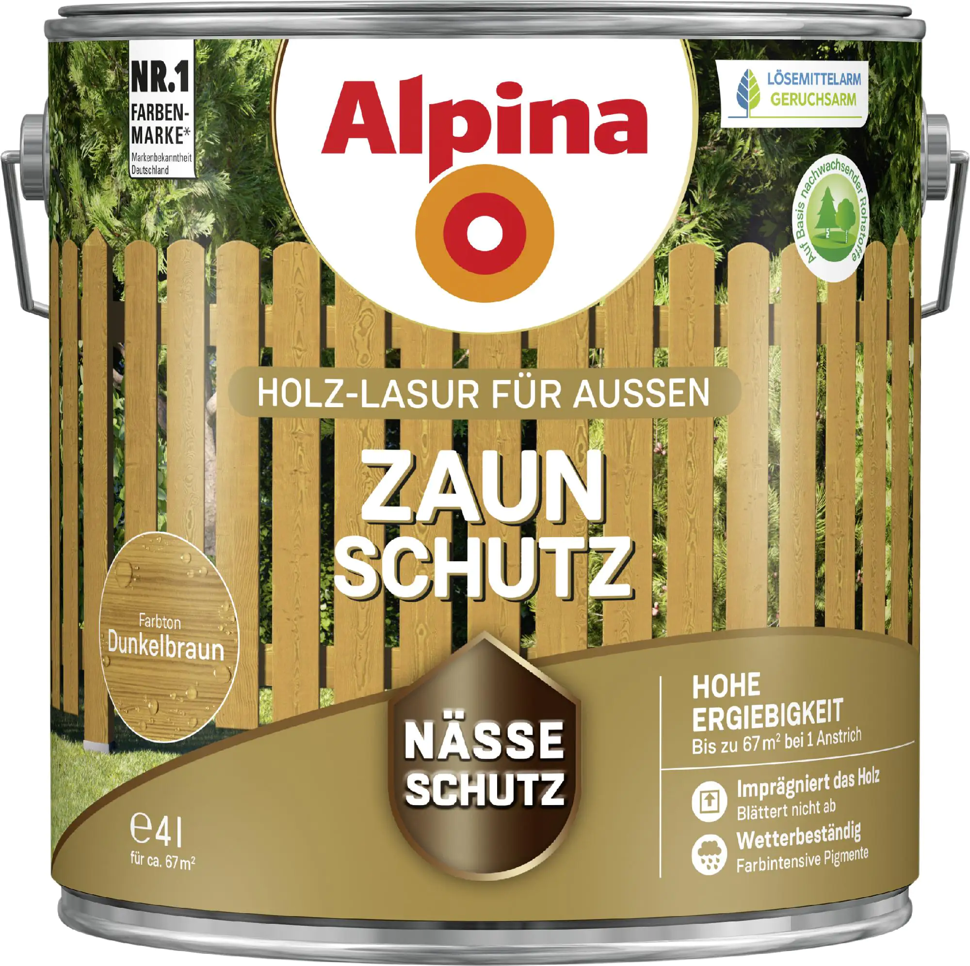 Alpina ZaunSchutz 4 L dunkelbraun kaufen Globus Baumarkt