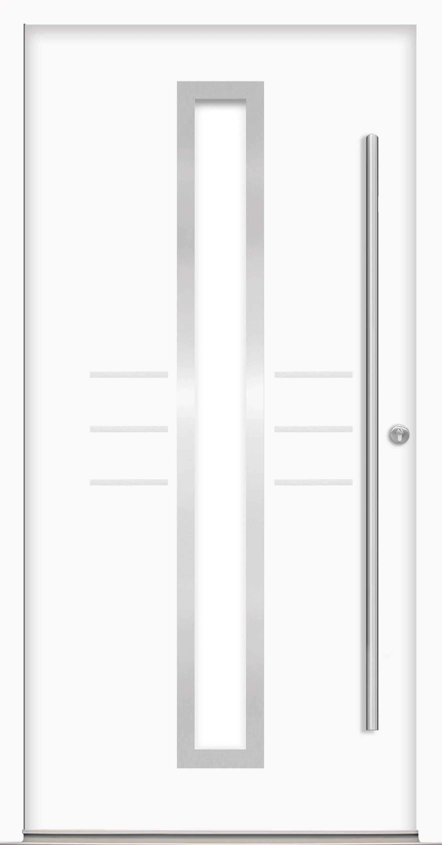 Splendoor Haustür Passivedoor Premium B07 Weiß DIN Rechts 110 x 210 cm