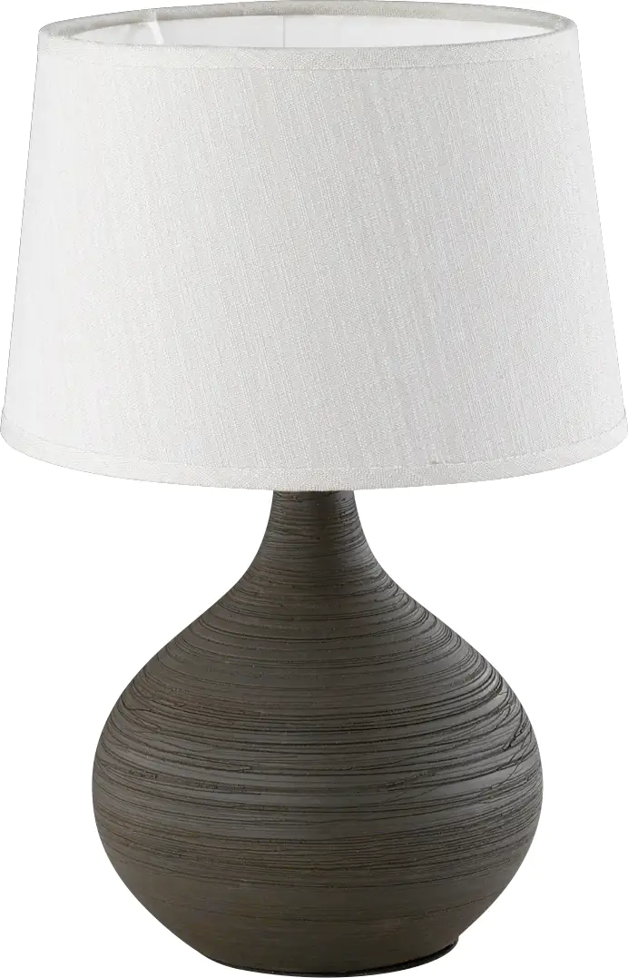 Reality Leuchten Tischleuchte Martin braun mit Schnurschalter