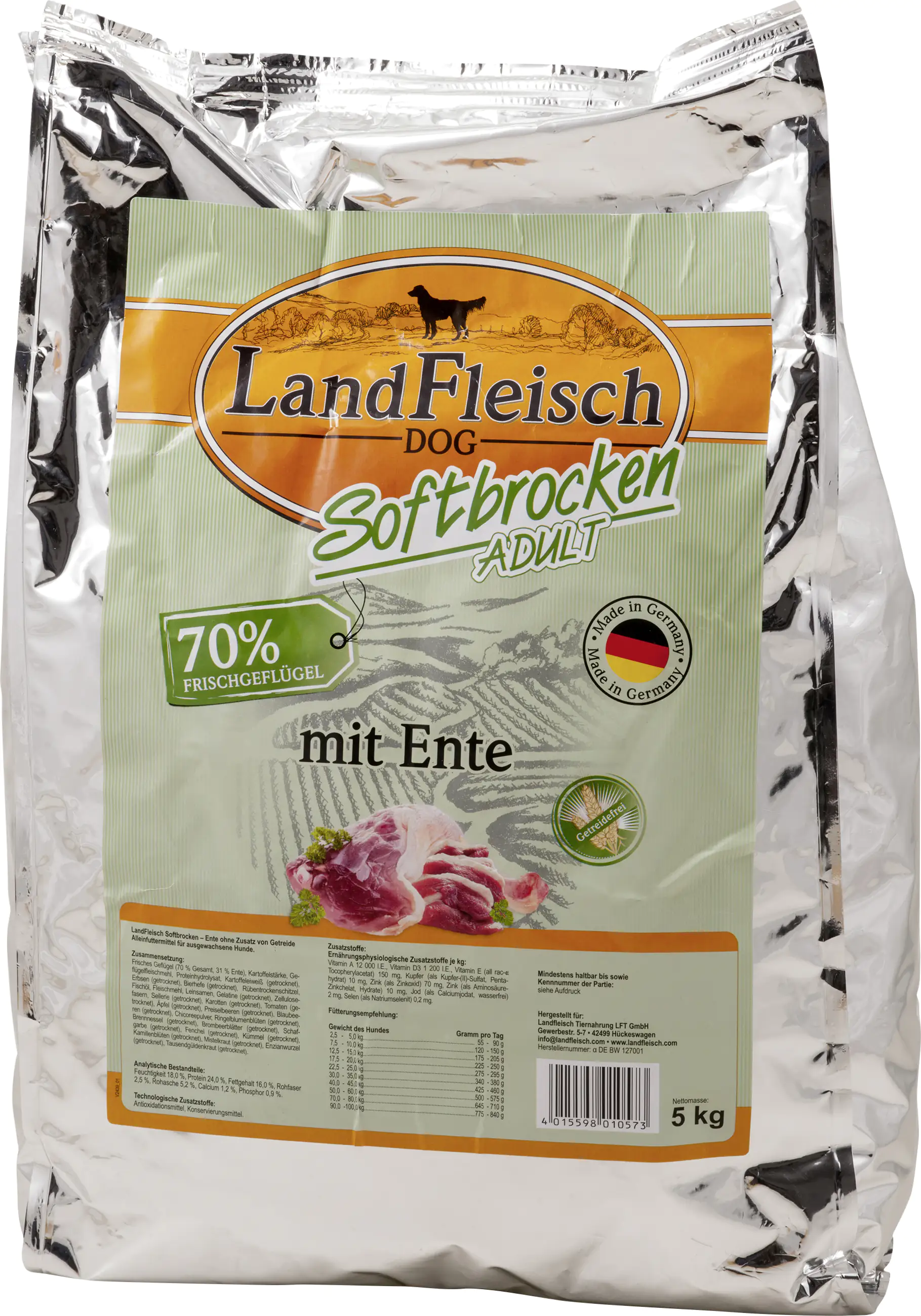 Landfleisch Softbrocken Ente 5 kg