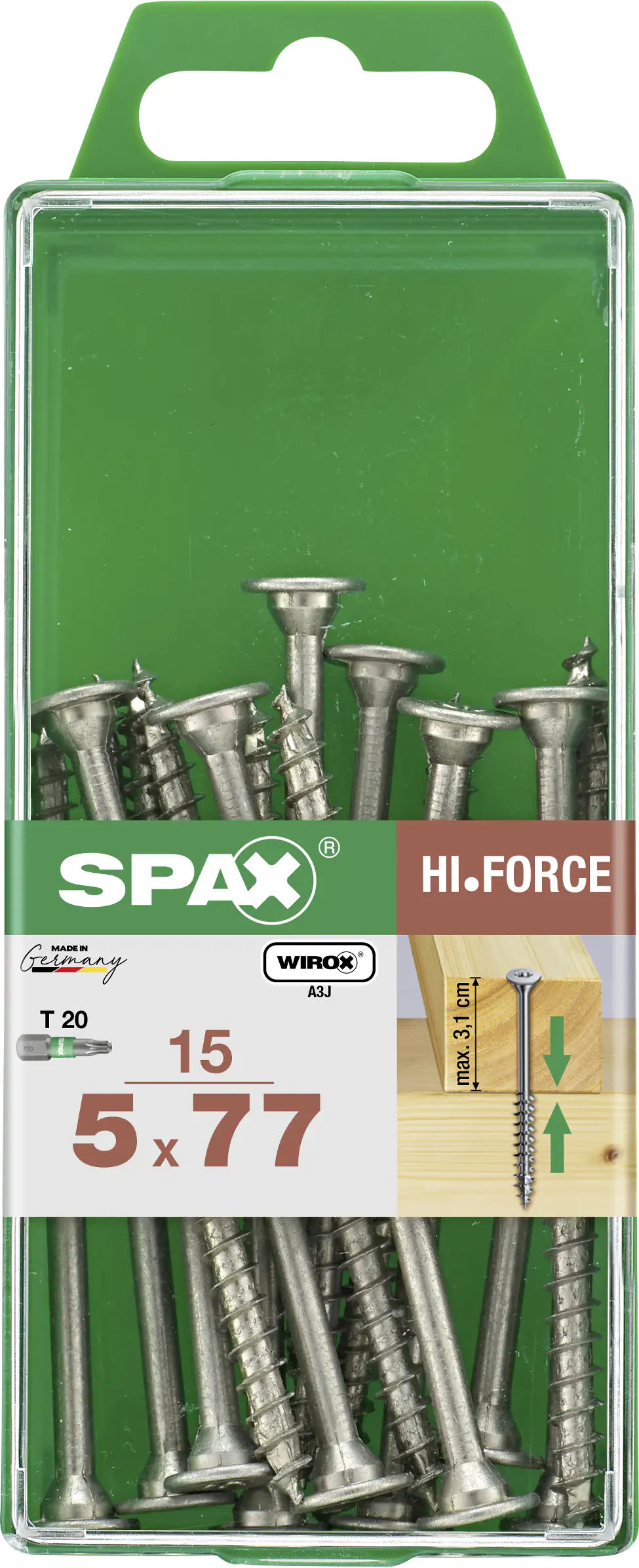 Spax Universalschrauben 5.0 x 77 mm TX 20 - 15 Stk.