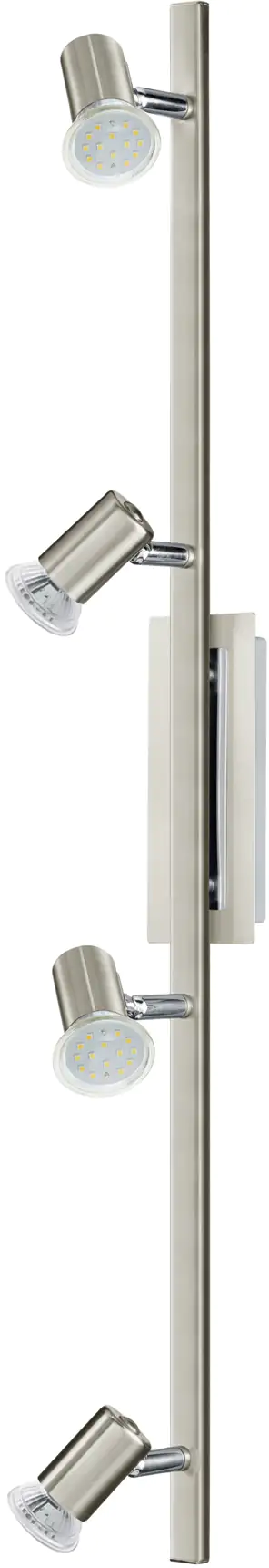 Eglo 4er LED Spot Rotello nickel-matt 78 x 7 cm GU10 Eglo 4er LED Spot Rotello nickel-matt 78 x 7 cm GU10