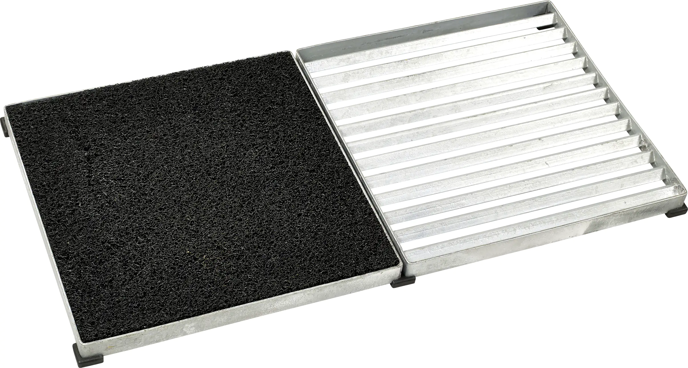 Plus Fußabtreter Cubic 40 x 80 cm mit Rahmen, Rost & Kunststoffmatte