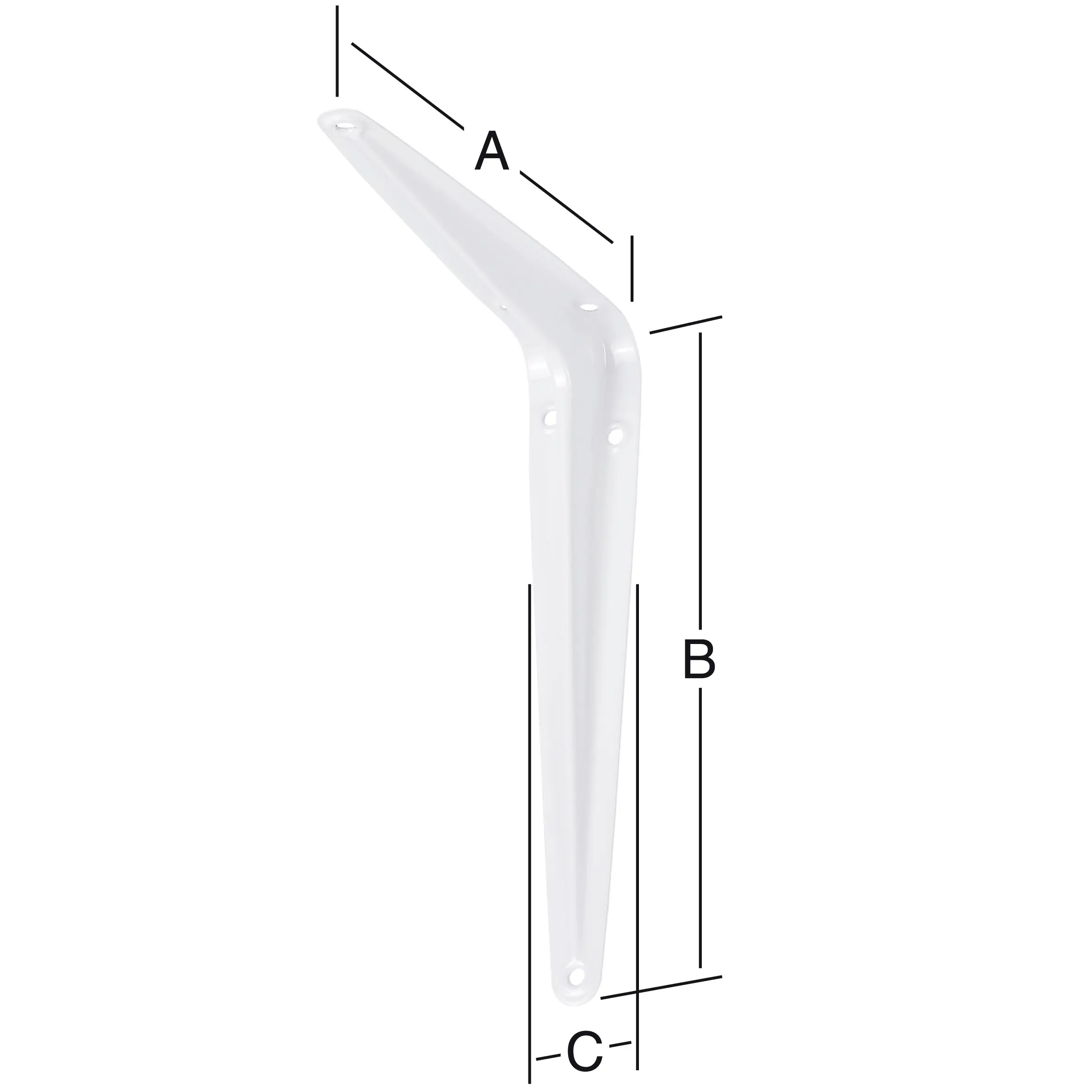 Vormann Stahlblechkonsolen weiß 12.5 x 15 cm