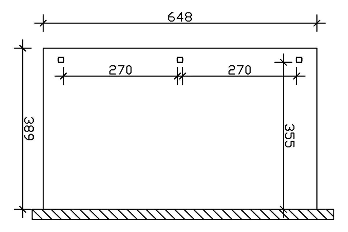 SKAN HOLZ Terrassenüberdachung Venezia 648 x 389 cm lasiert in Schiefergrau