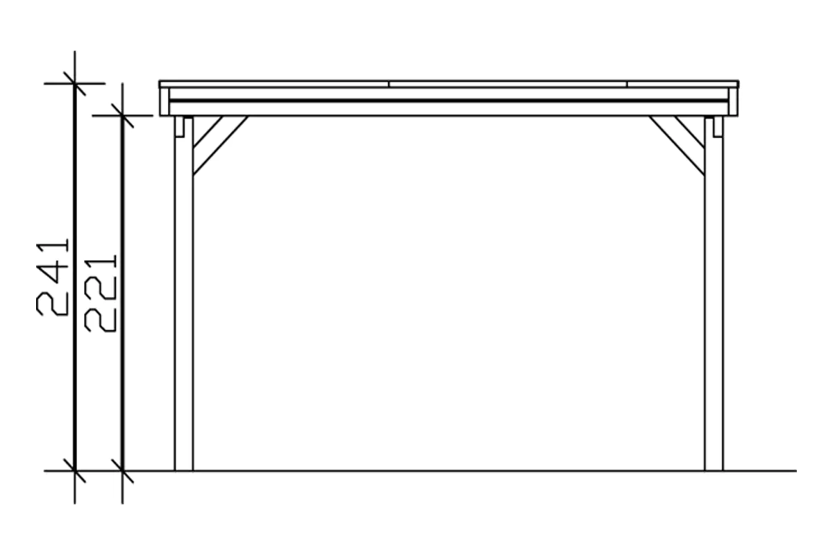 4018211026517_05 SKAN HOLZ Carport Friesland 397 x 555 cm mit Aluminiumdach