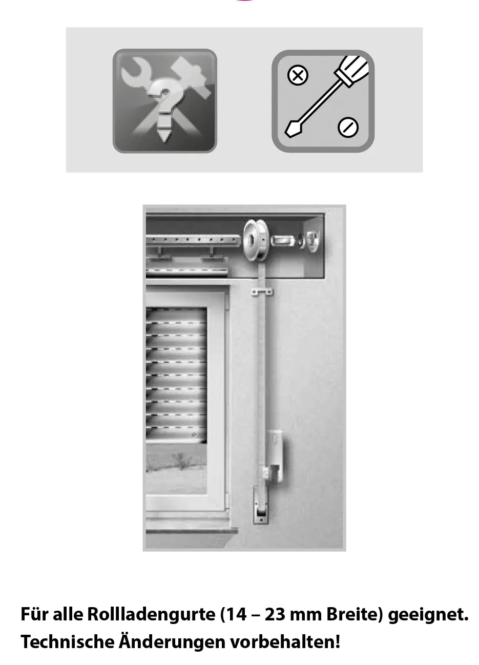 Schellenberg Gurtführung rechteckig weiß