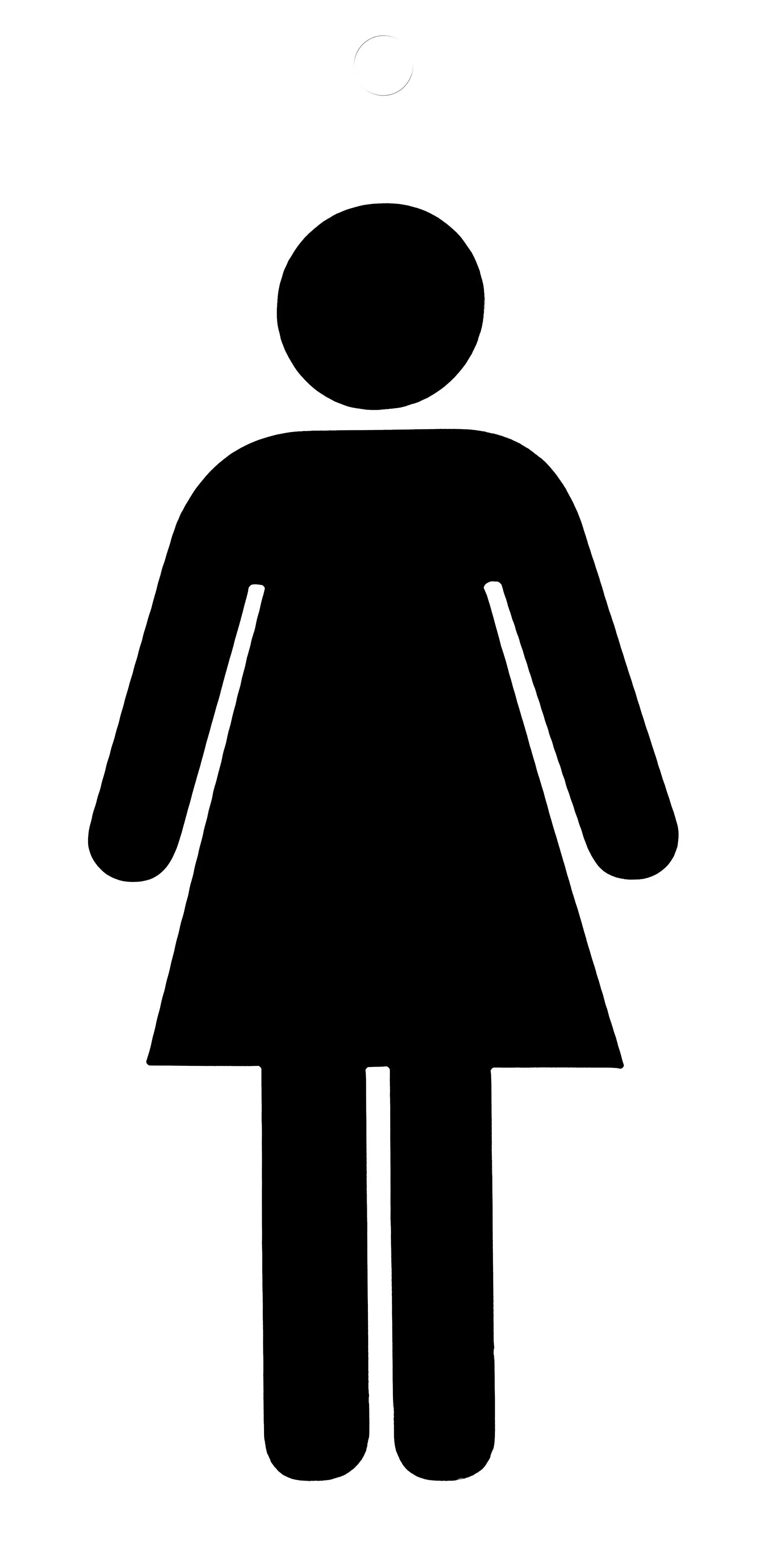 Conmetall Aufkleber Dame PVC 10 x 6 cm schwarz 